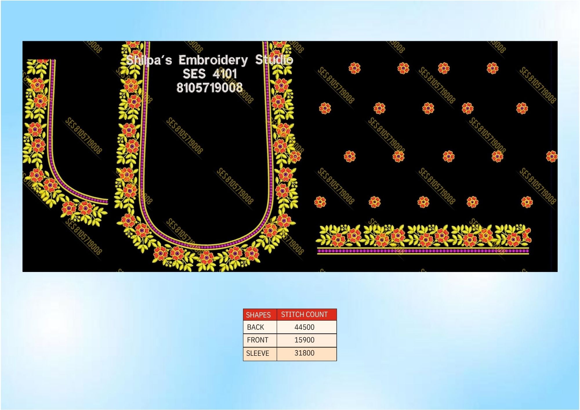 Embroidery Designs 4101-4200 Series