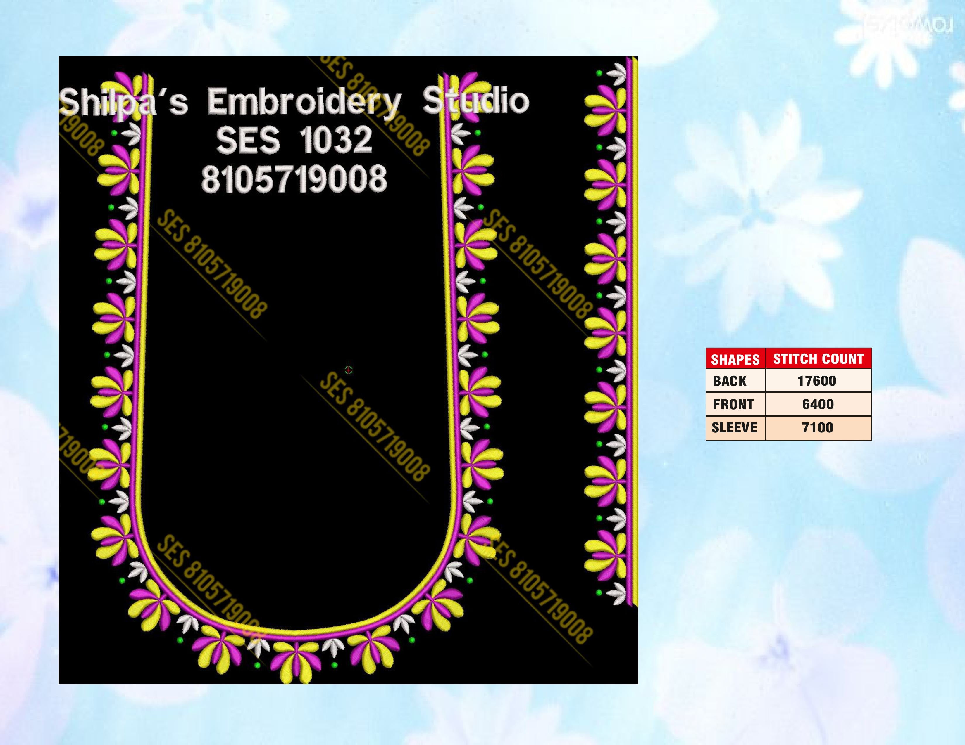 Embroidery Designs 1001-1100 Series