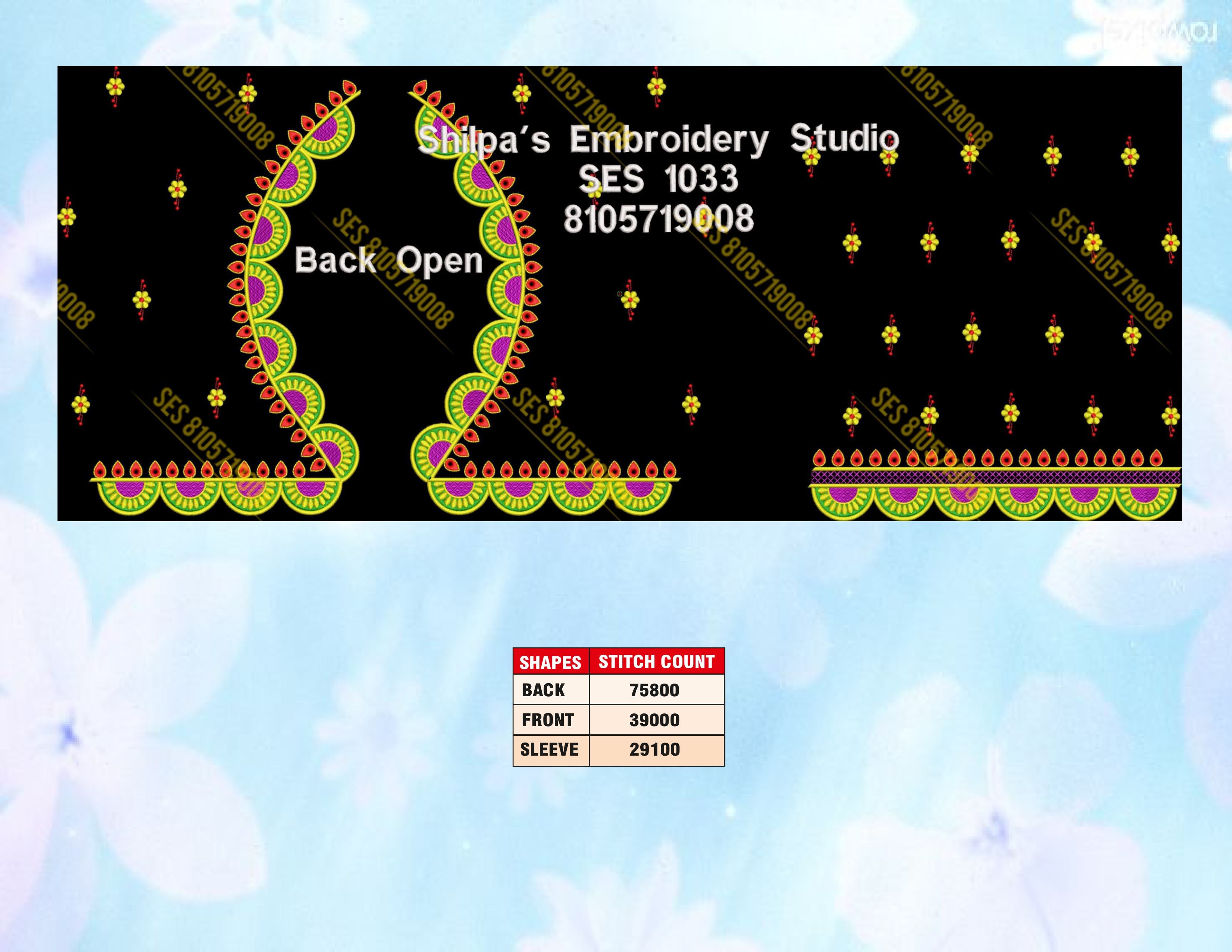 Embroidery Designs 1001-1100 Series