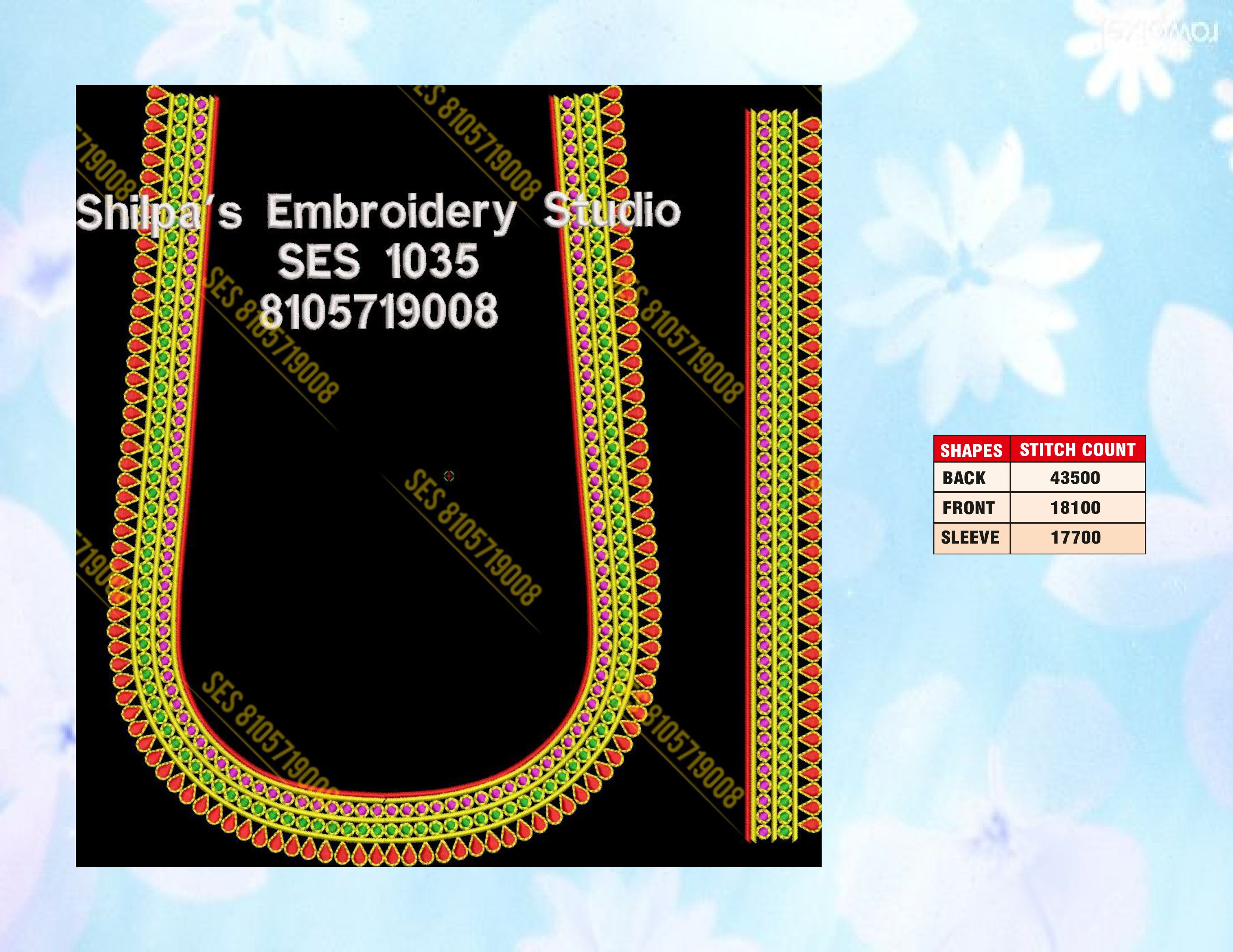 Embroidery Designs 1001-1100 Series