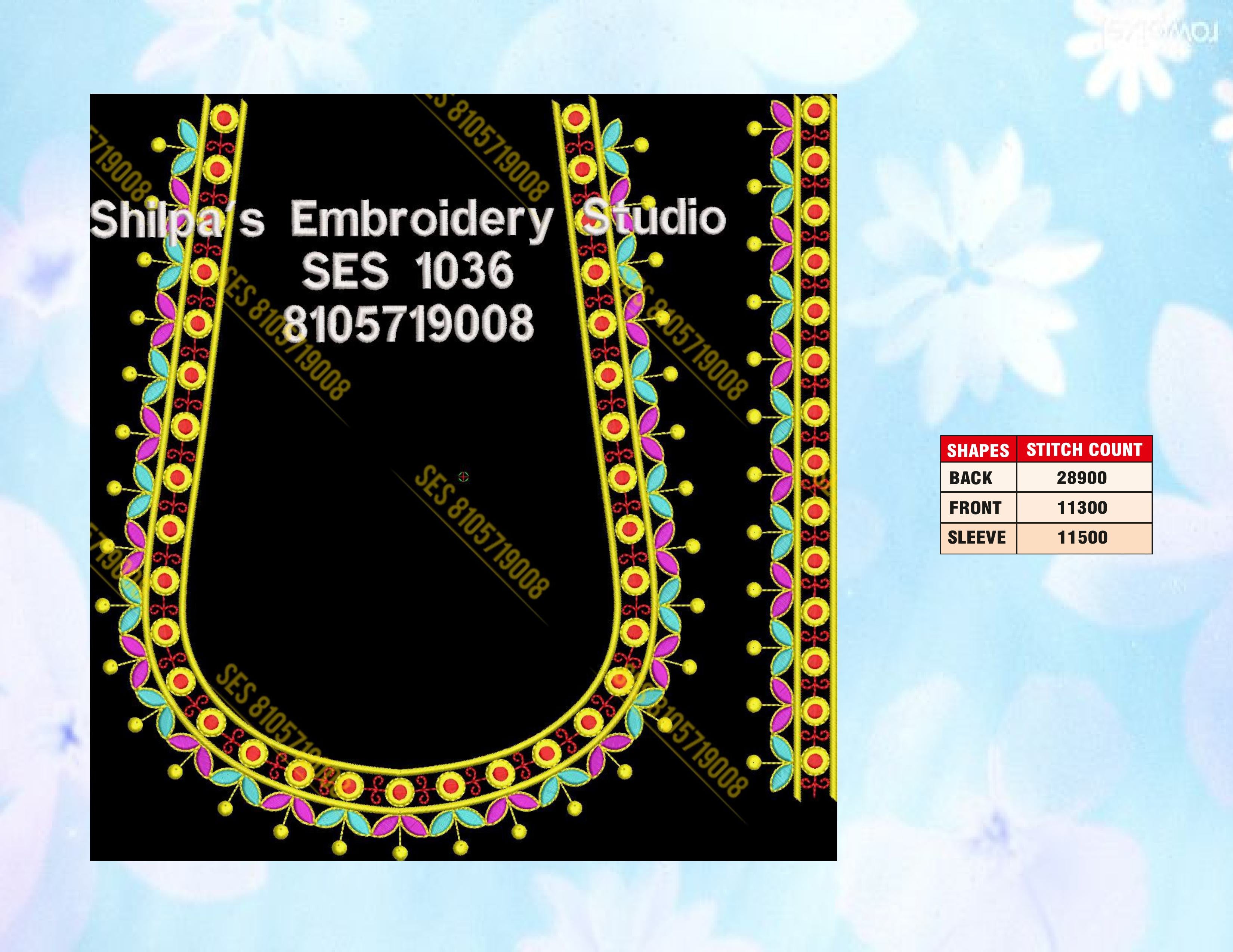 Embroidery Designs 1001-1100 Series