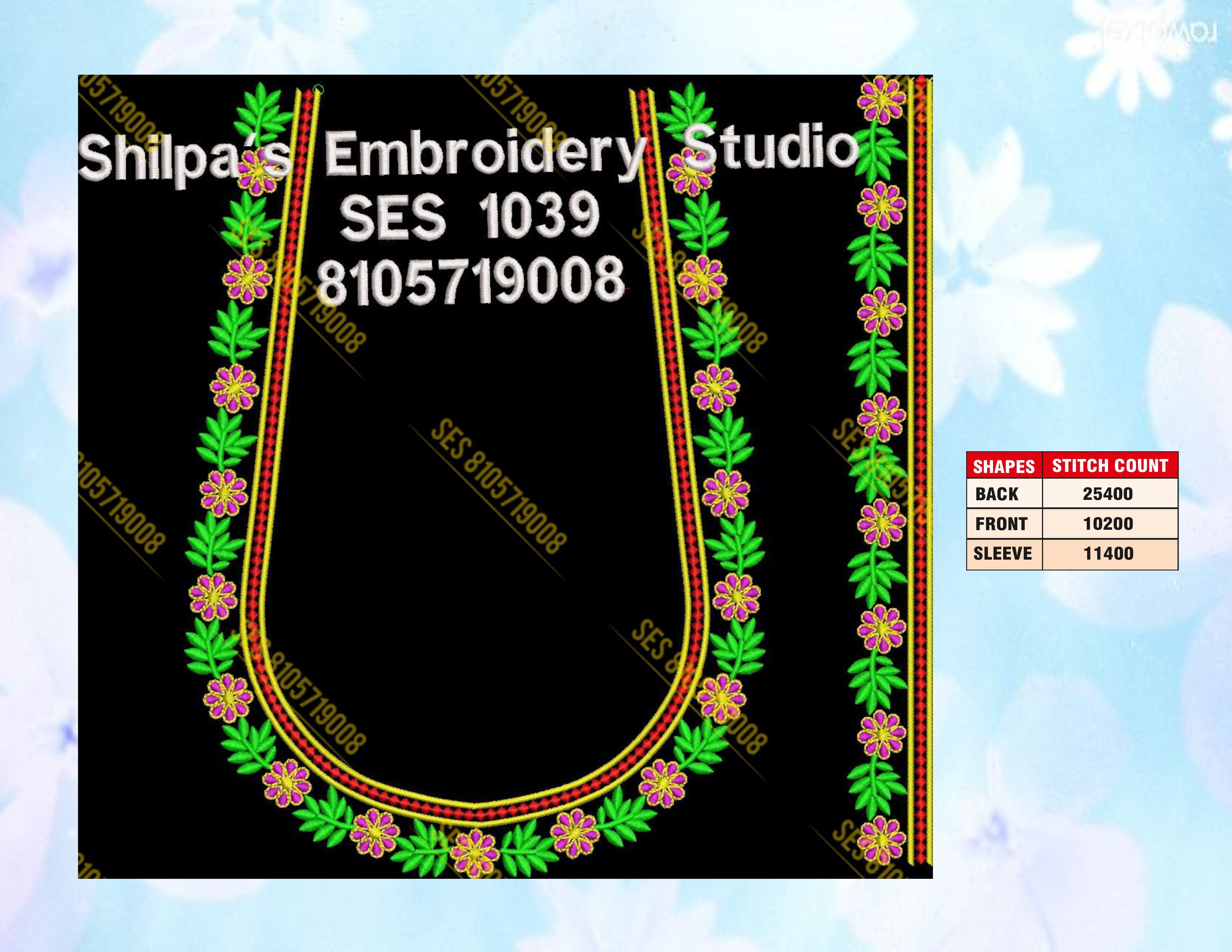 Embroidery Designs 1001-1100 Series