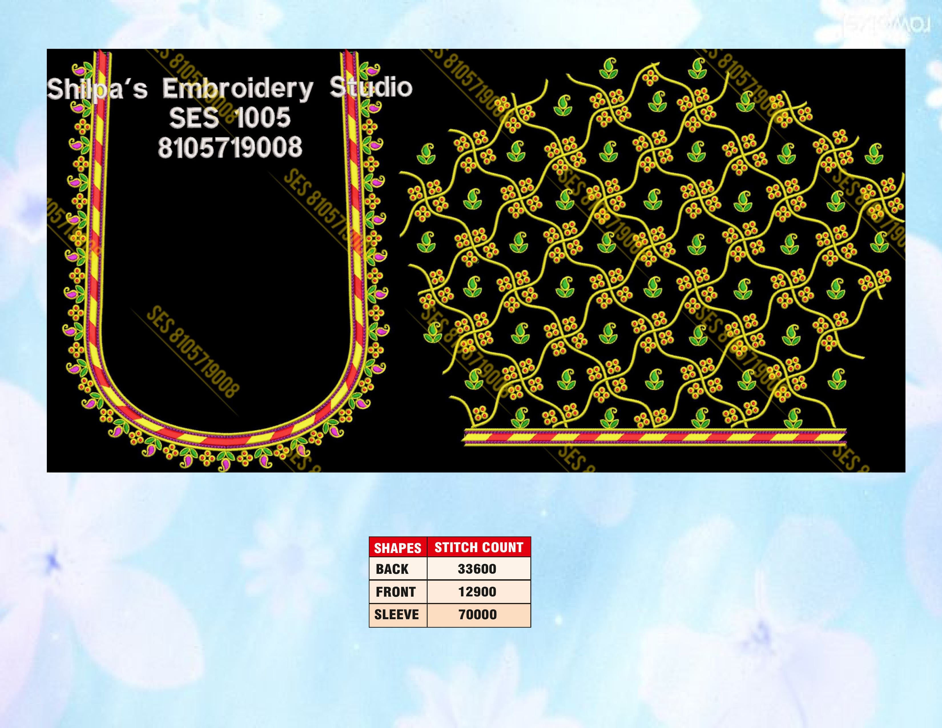 Embroidery Designs 1001-1100 Series