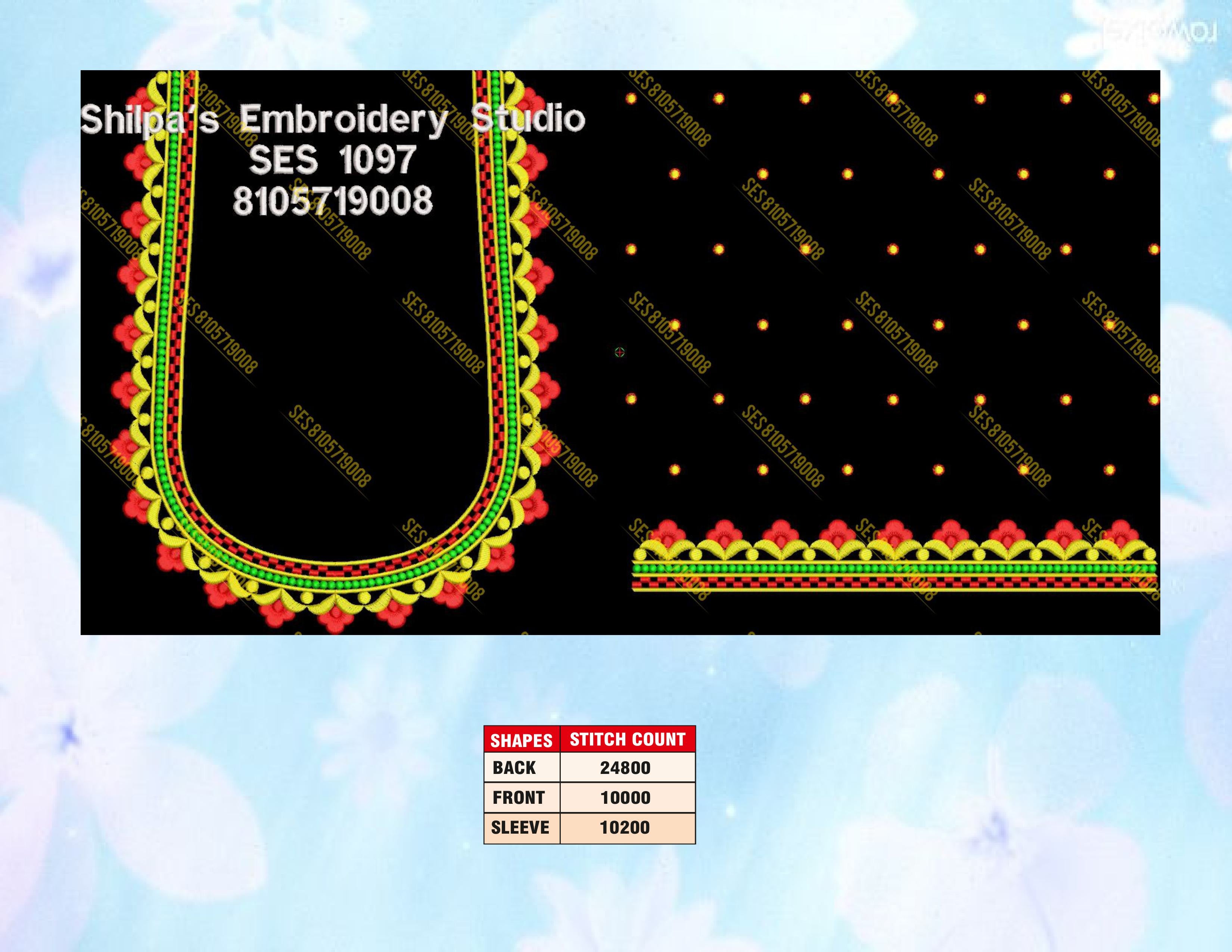 Embroidery Designs 1001-1100 Series
