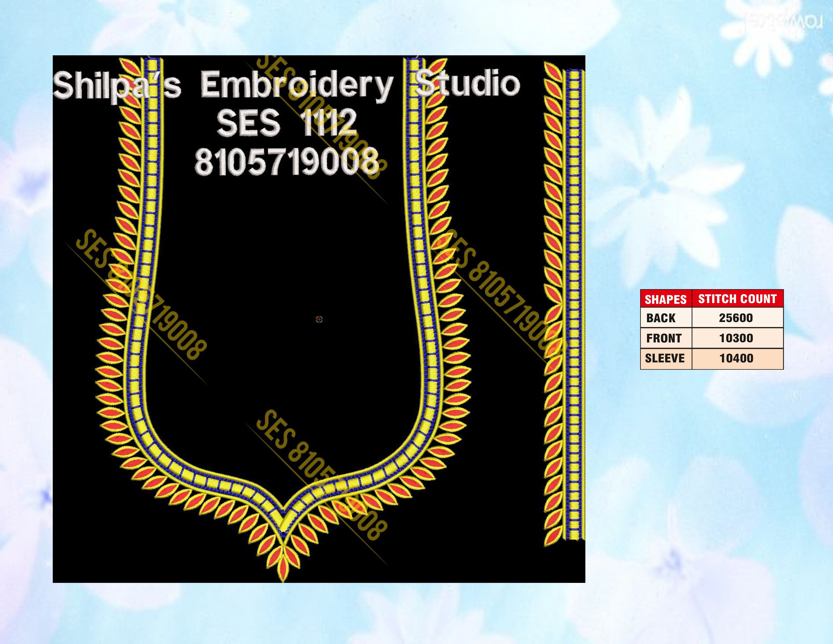 Embroidery Designs 1101-1200 Series