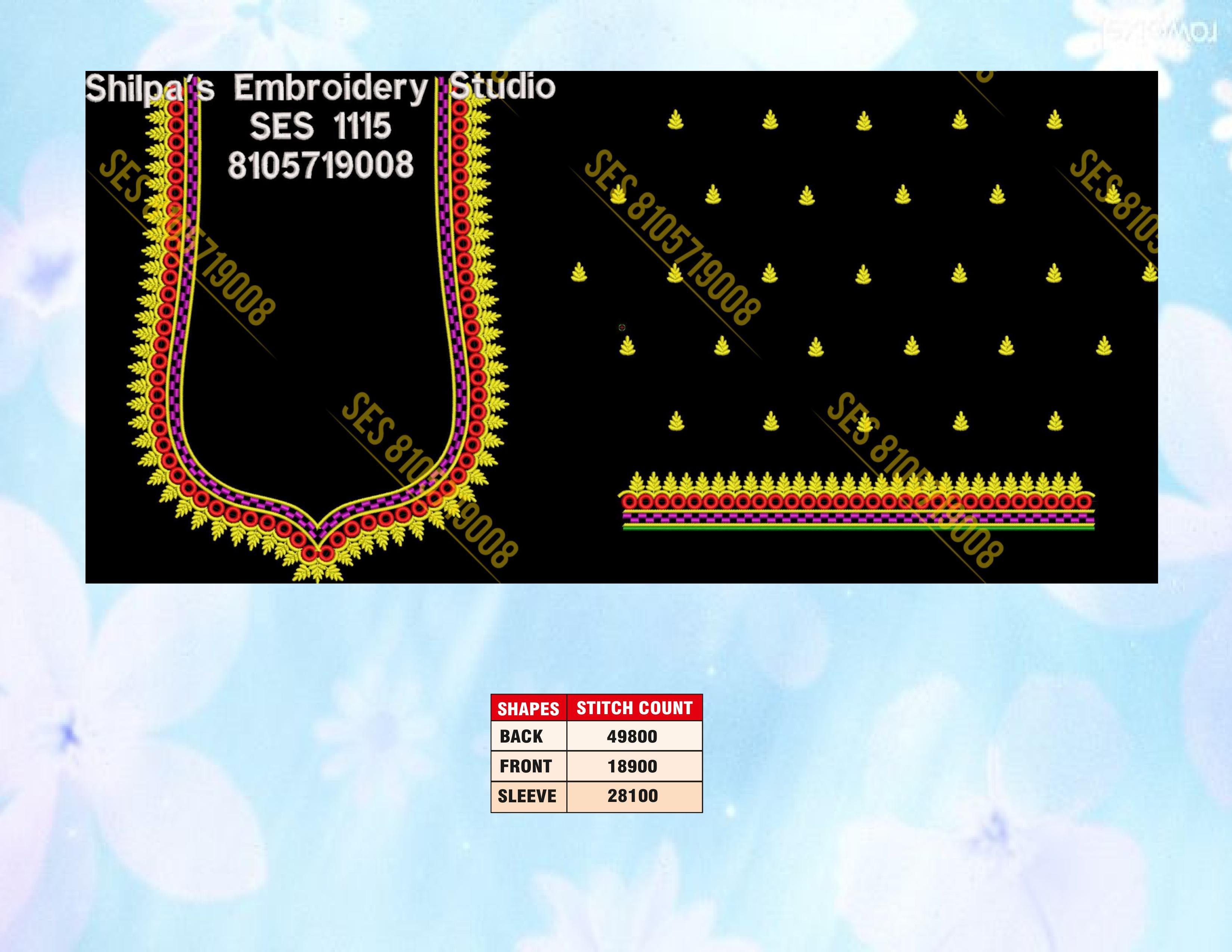Embroidery Designs 1101-1200 Series