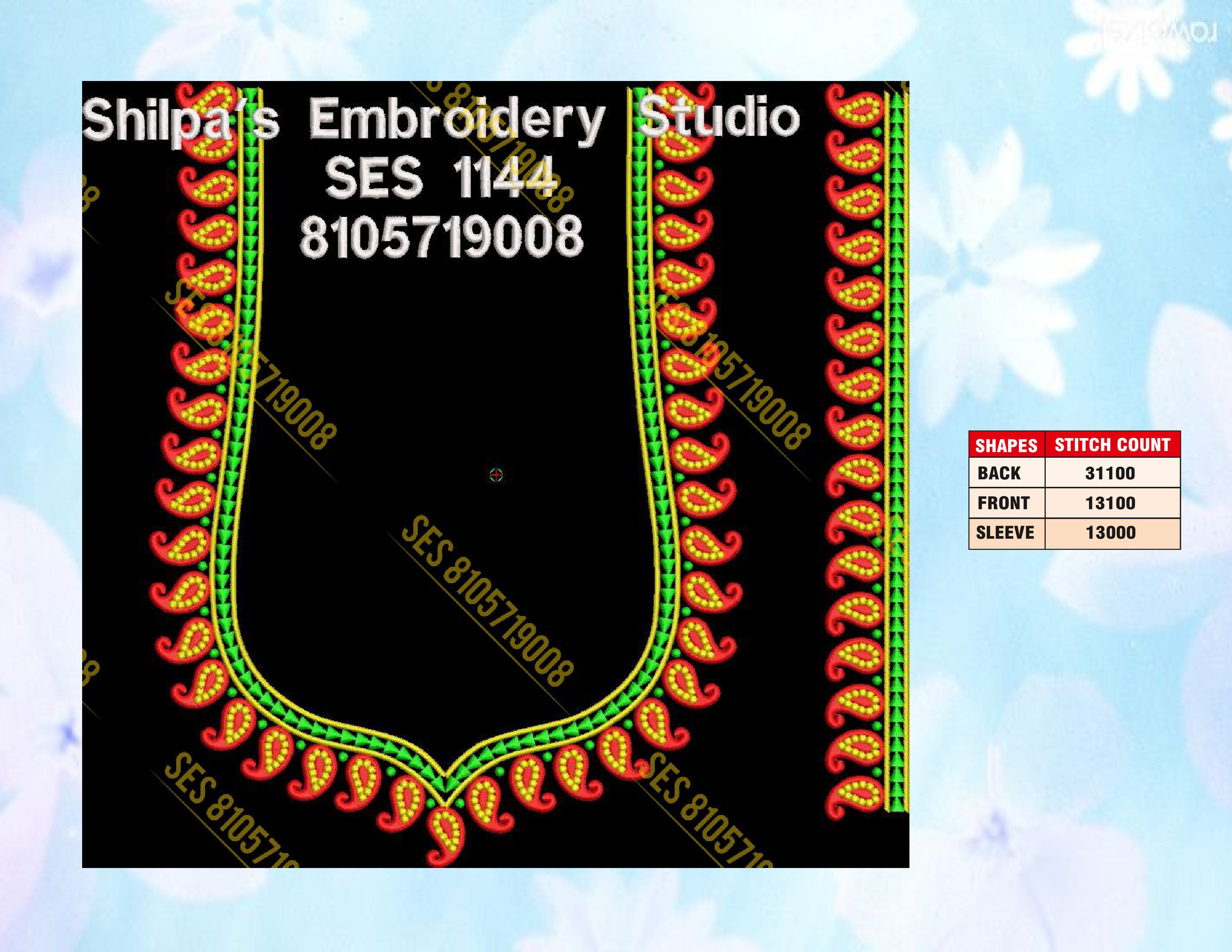 Embroidery Designs 1101-1200 Series