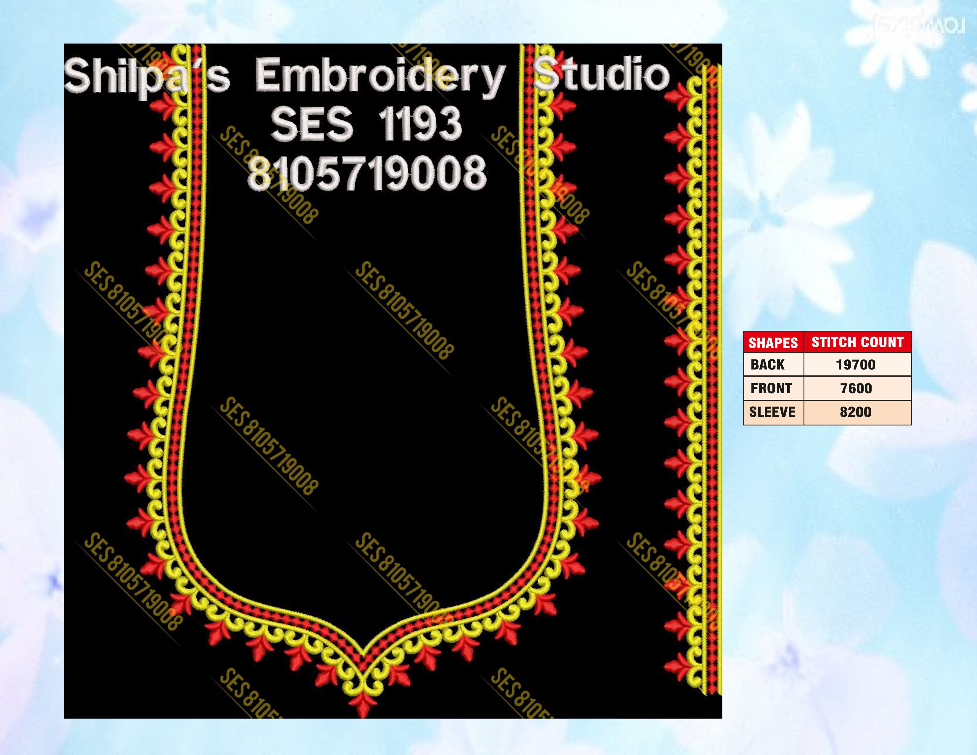 Embroidery Designs 1101-1200 Series