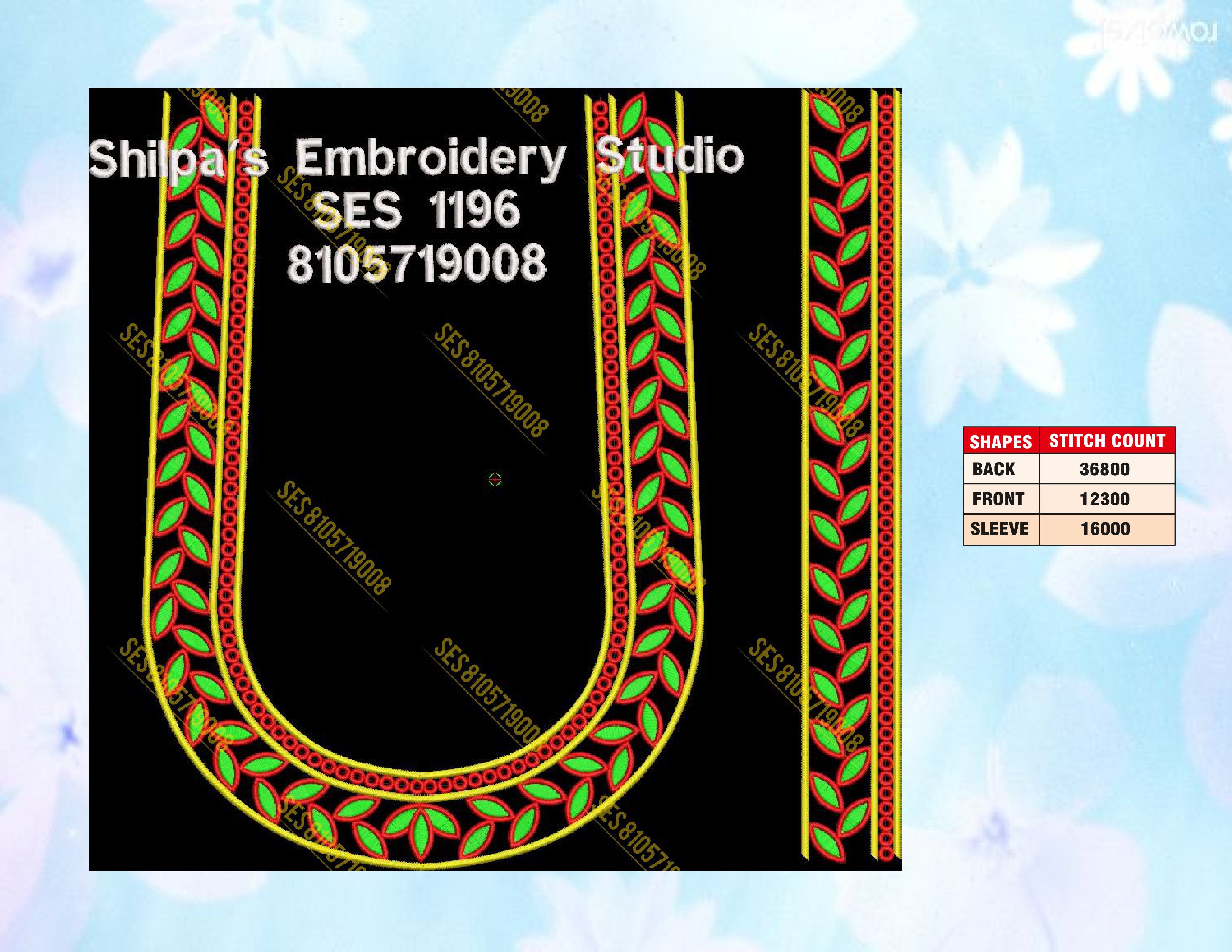Embroidery Designs 1101-1200 Series