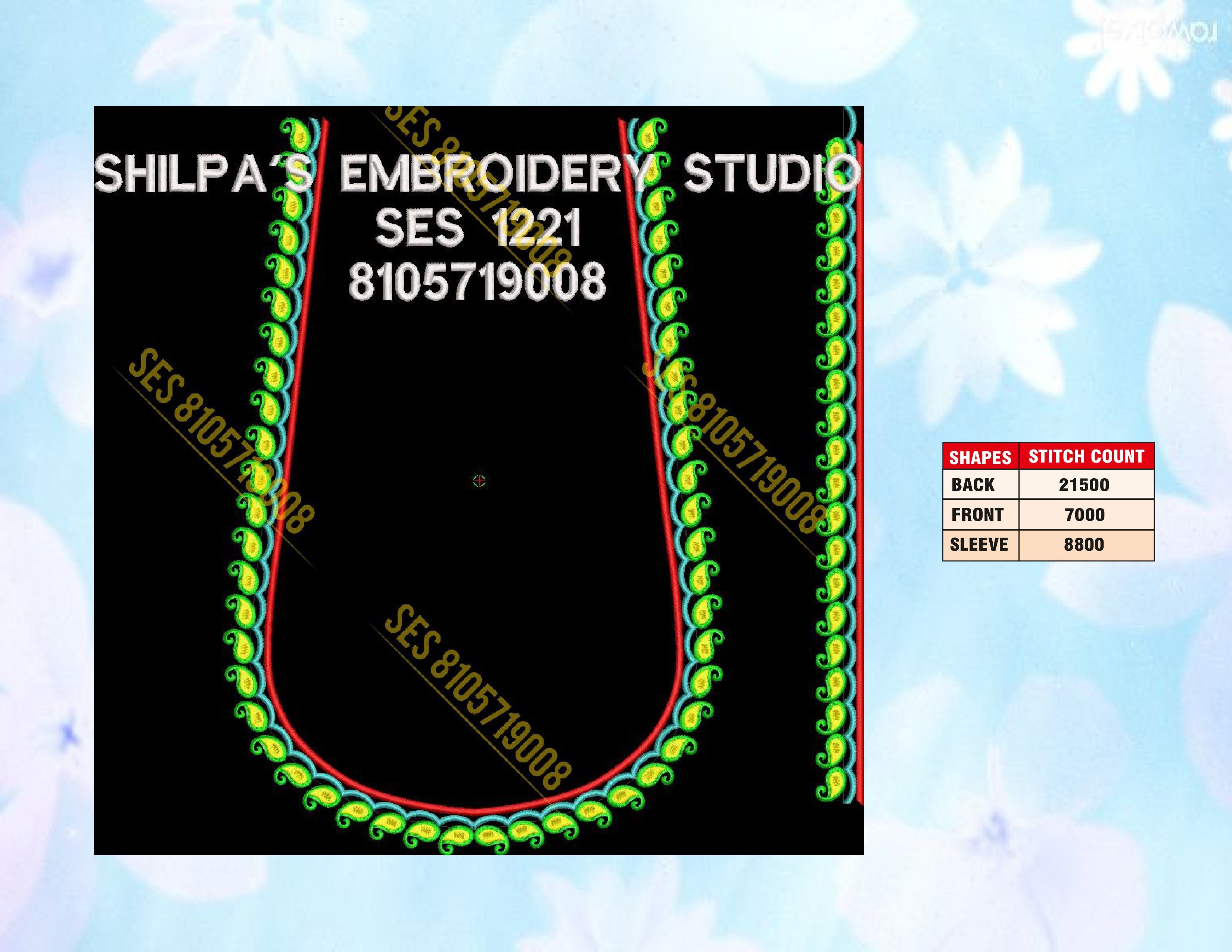 Embroidery Designs 1201-1300 Series