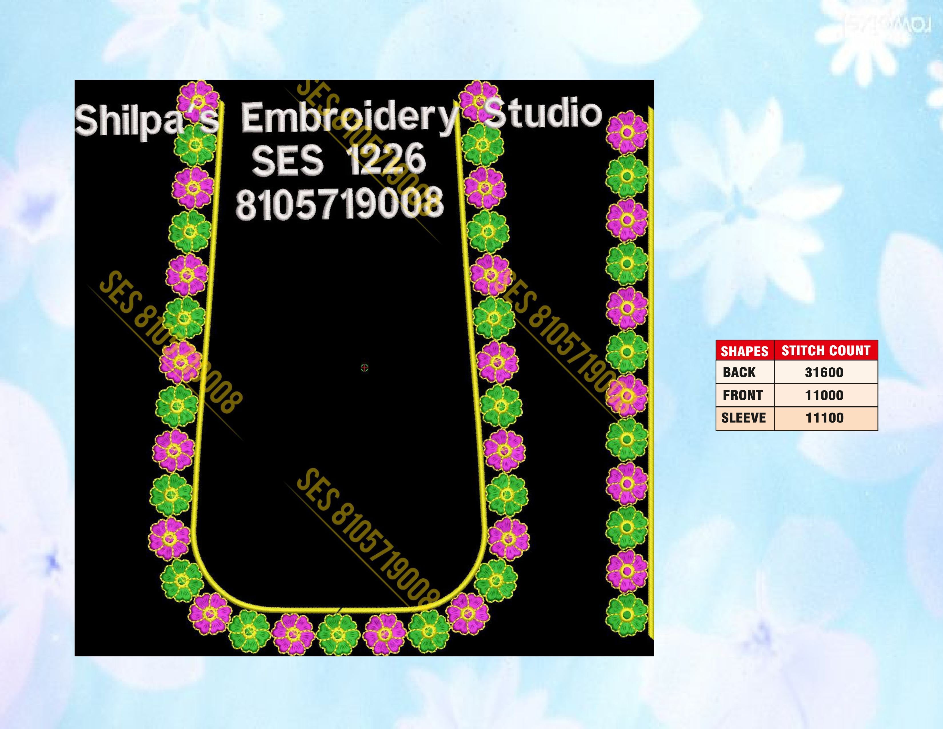 Embroidery Designs 1201-1300 Series