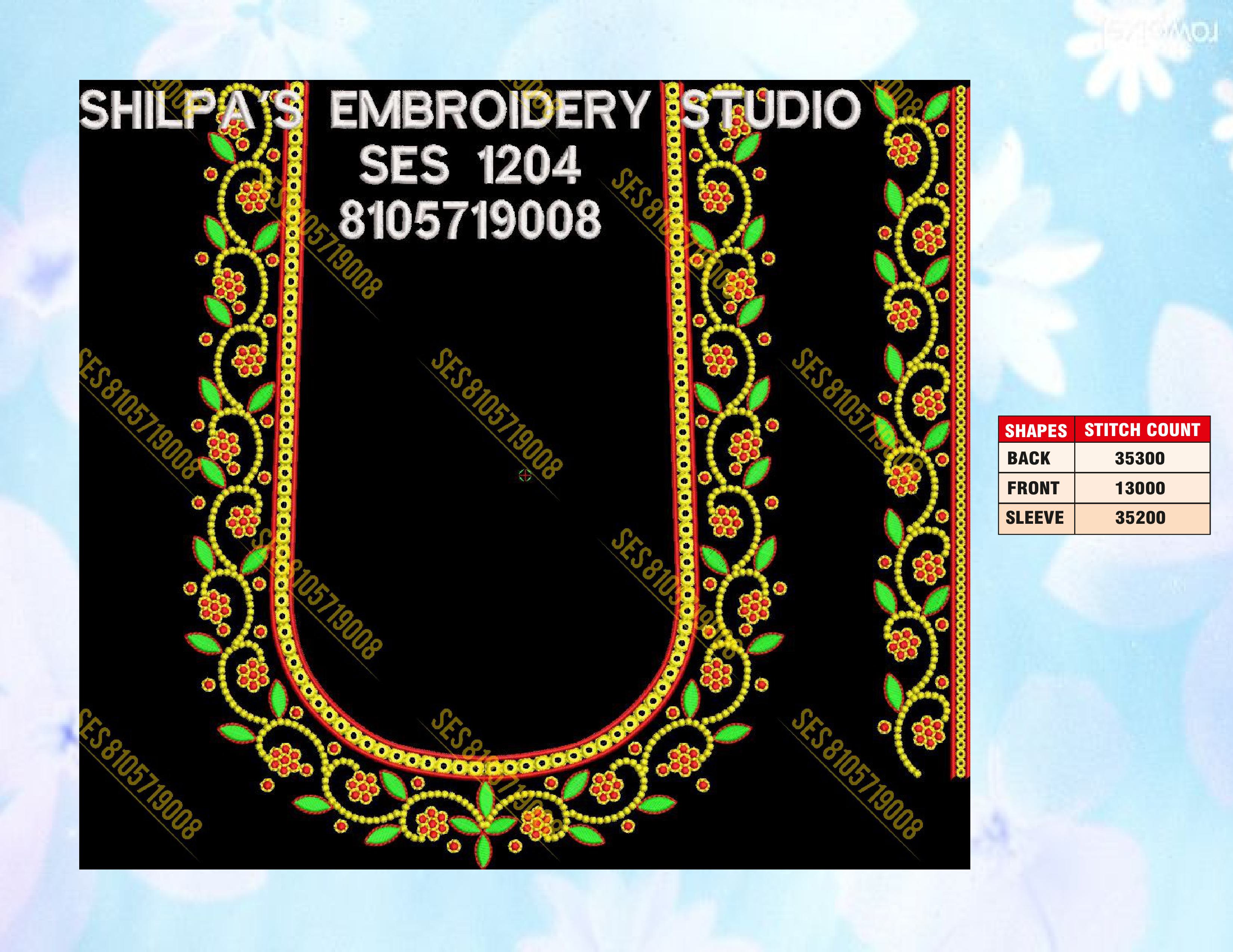 Embroidery Designs 1201-1300 Series
