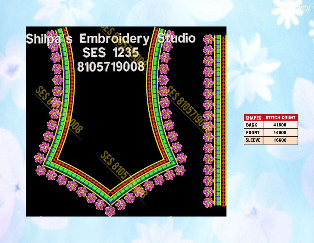 Embroidery Designs 1201-1300 Series