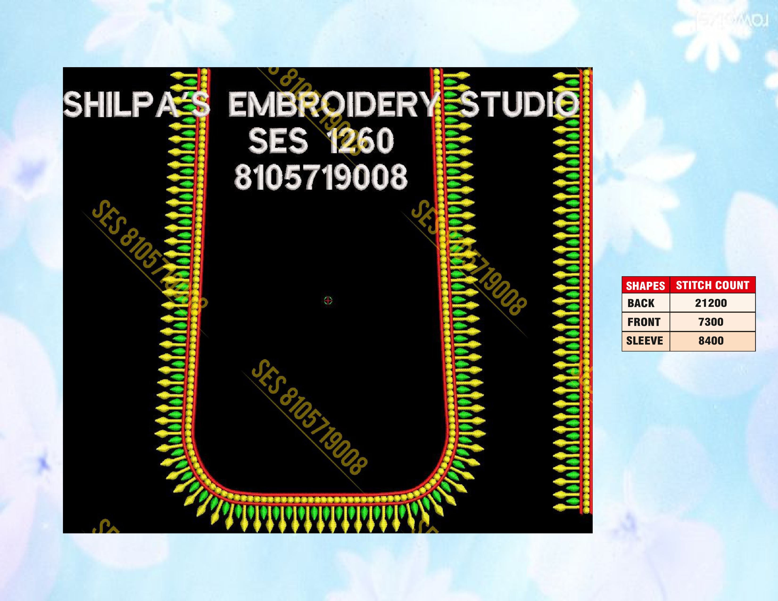 Embroidery Designs 1201-1300 Series