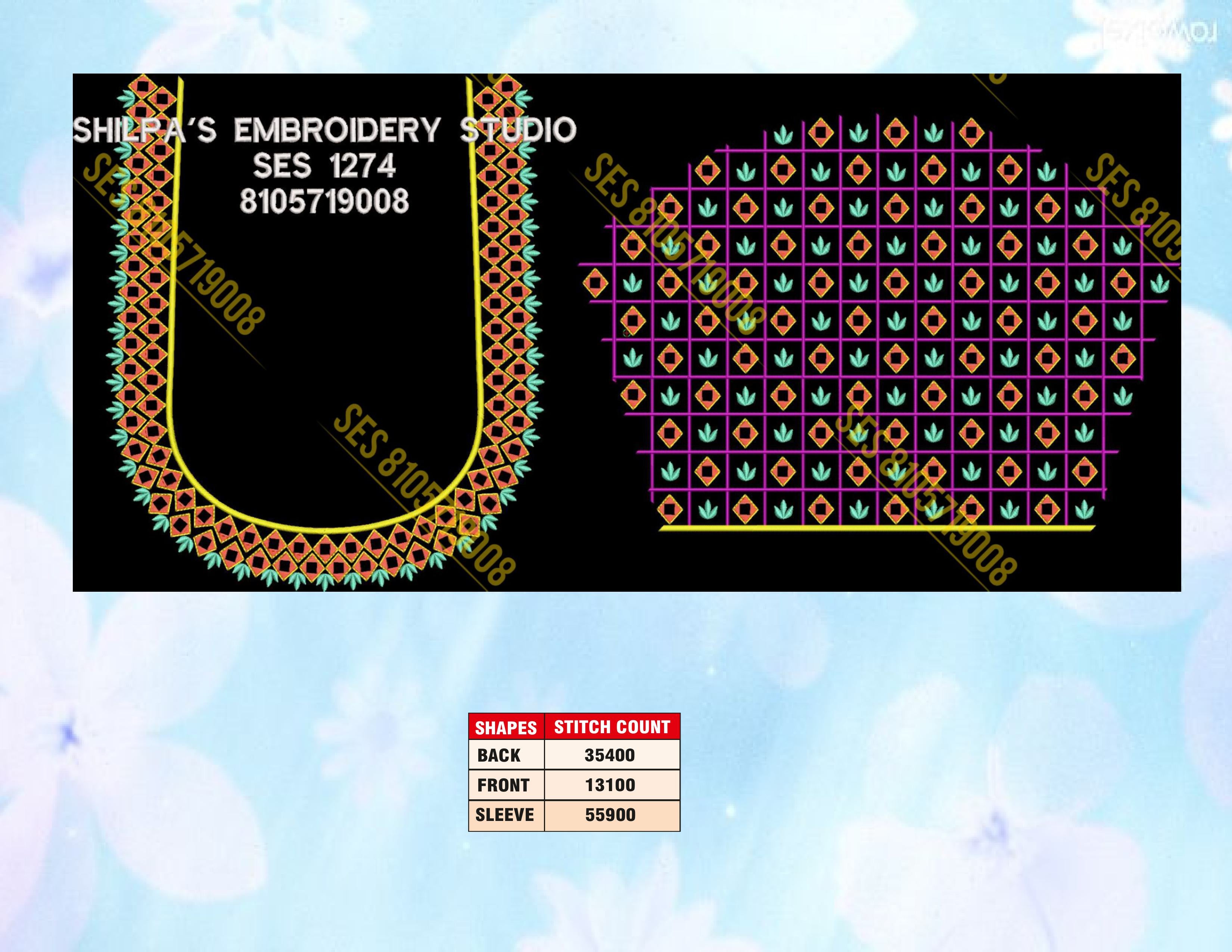 Embroidery Designs 1201-1300 Series