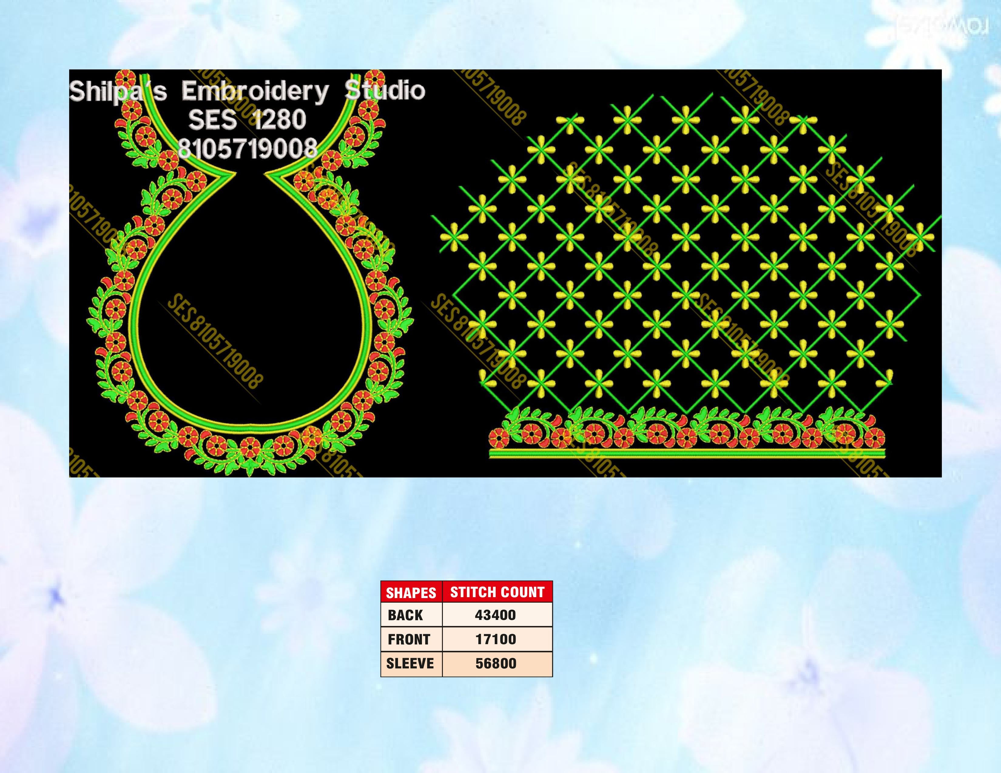 Embroidery Designs 1201-1300 Series