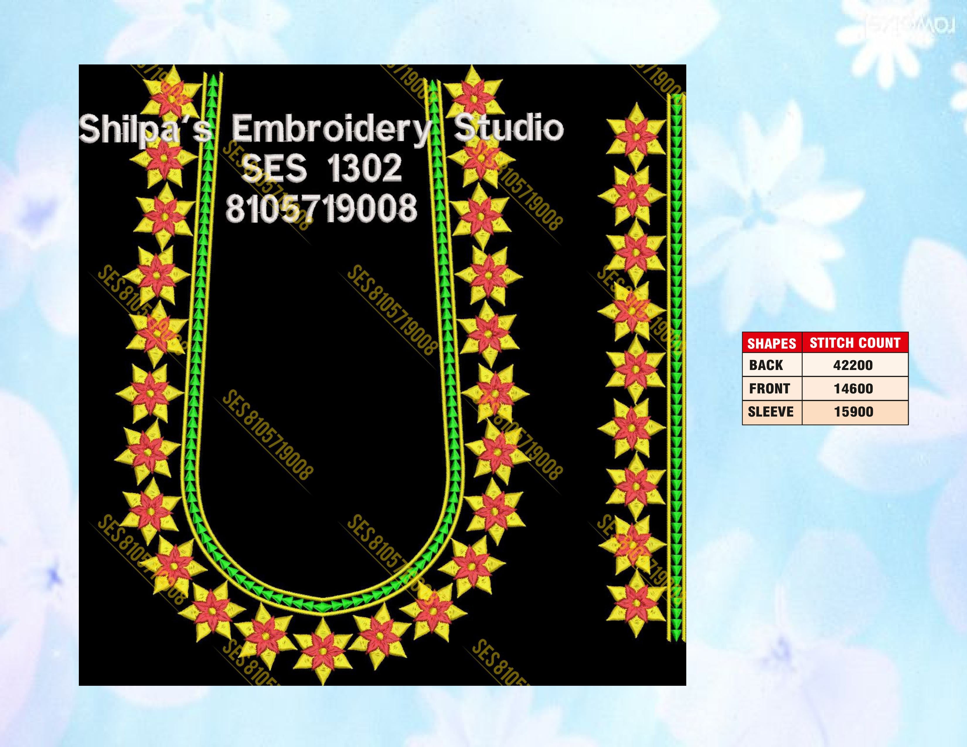 Embroidery Designs 1301-1400 Series