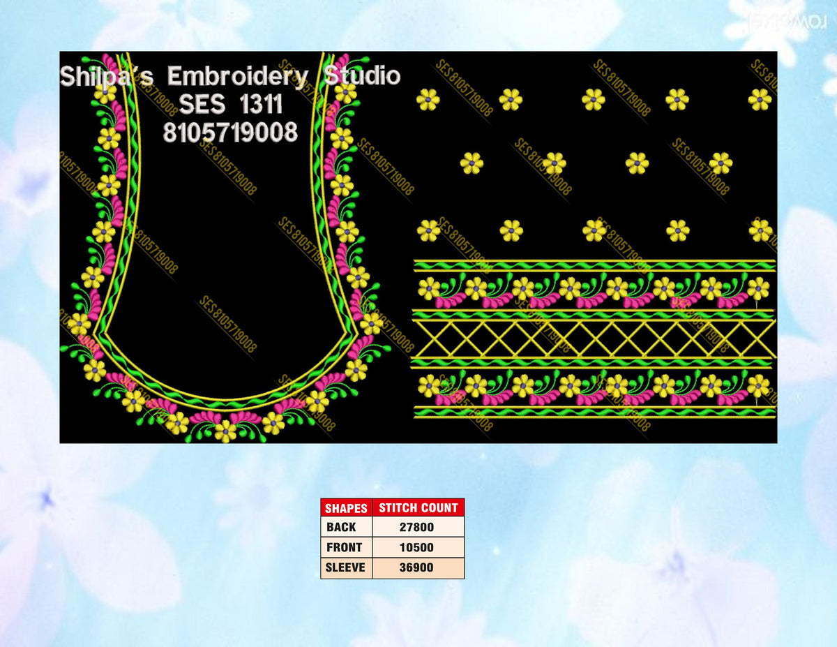 Embroidery Designs 1301-1400 Series