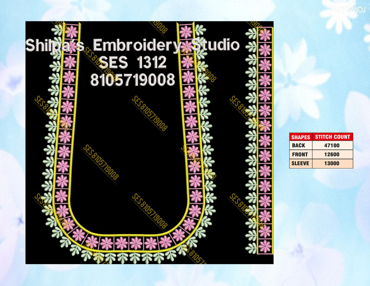 Embroidery Designs 1301-1400 Series