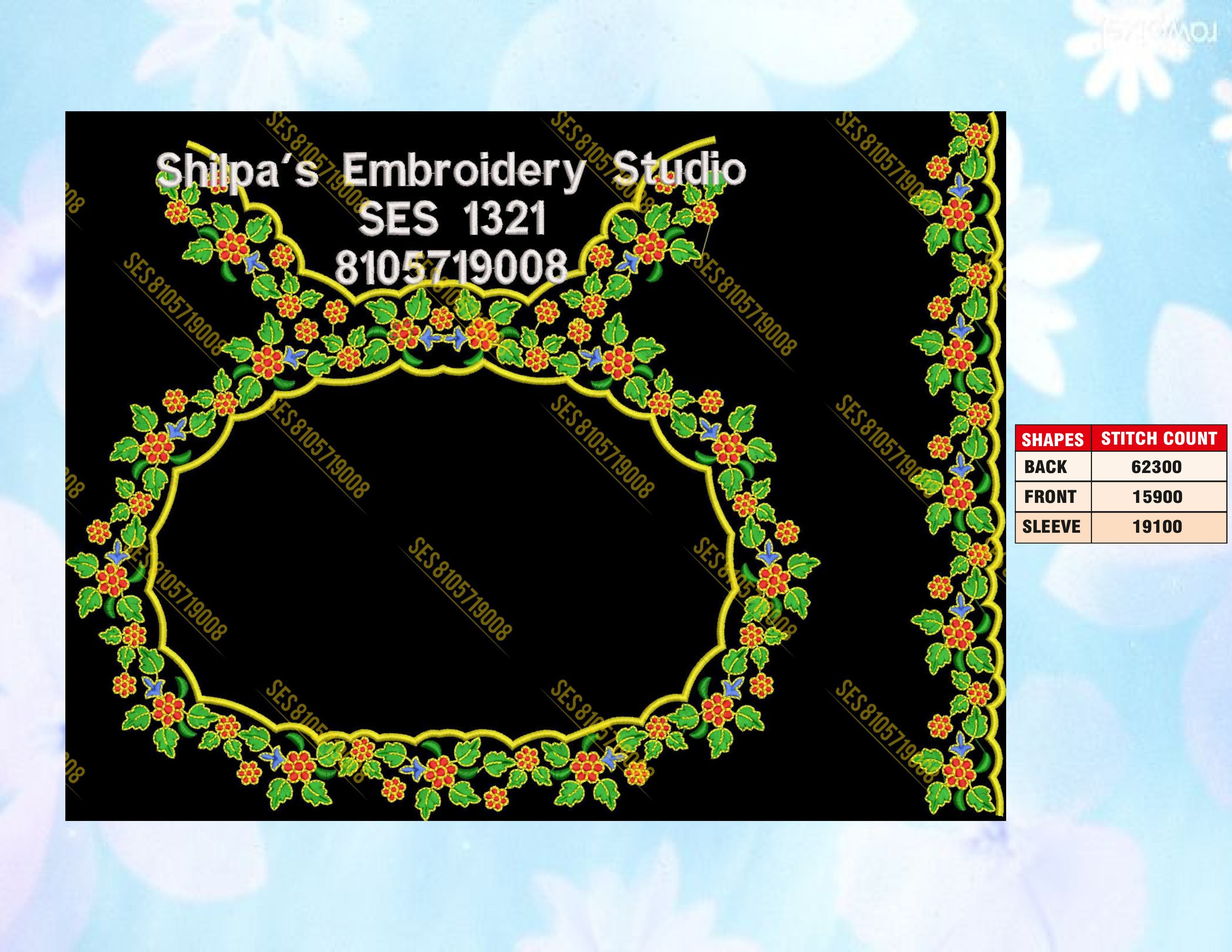 Embroidery Designs 1301-1400 Series