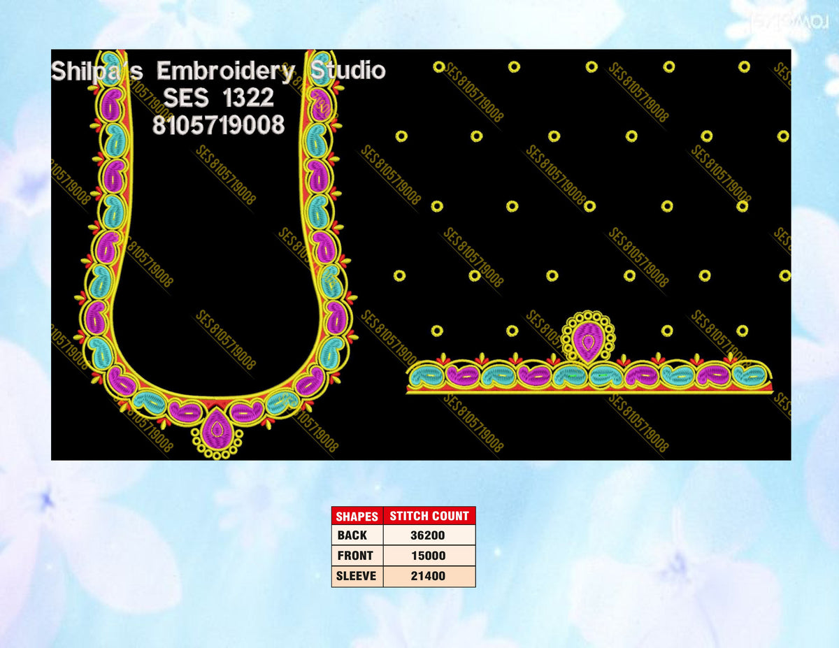 Embroidery Designs 1301-1400 Series