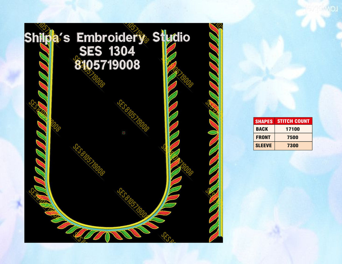 Embroidery Designs 1301-1400 Series