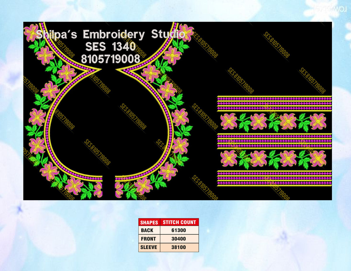 Embroidery Designs 1301-1400 Series