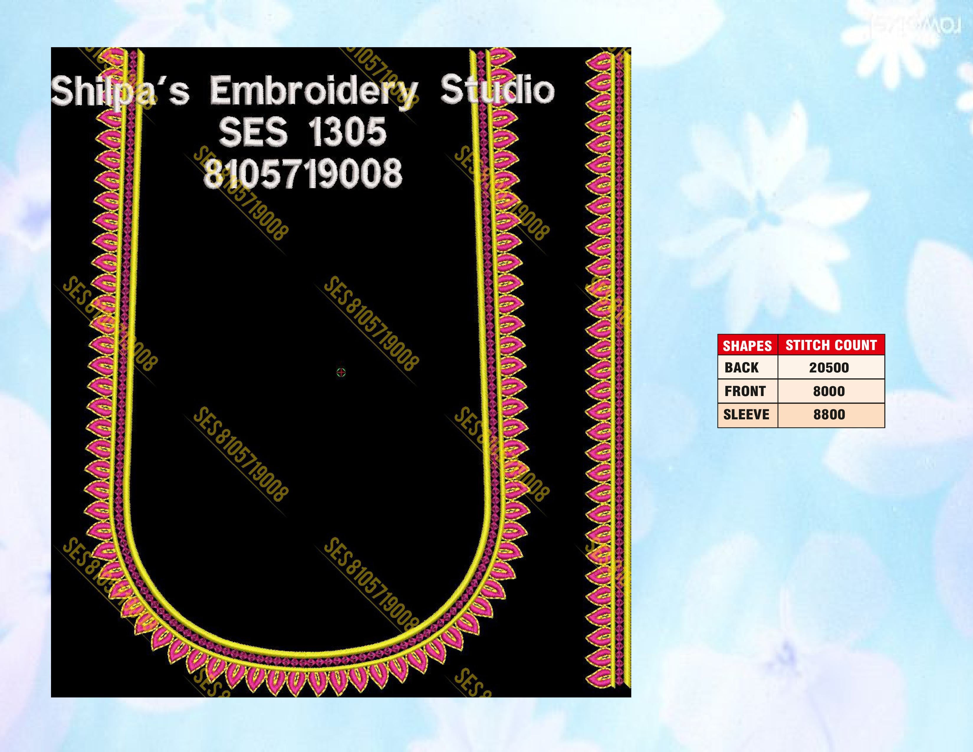Embroidery Designs 1301-1400 Series
