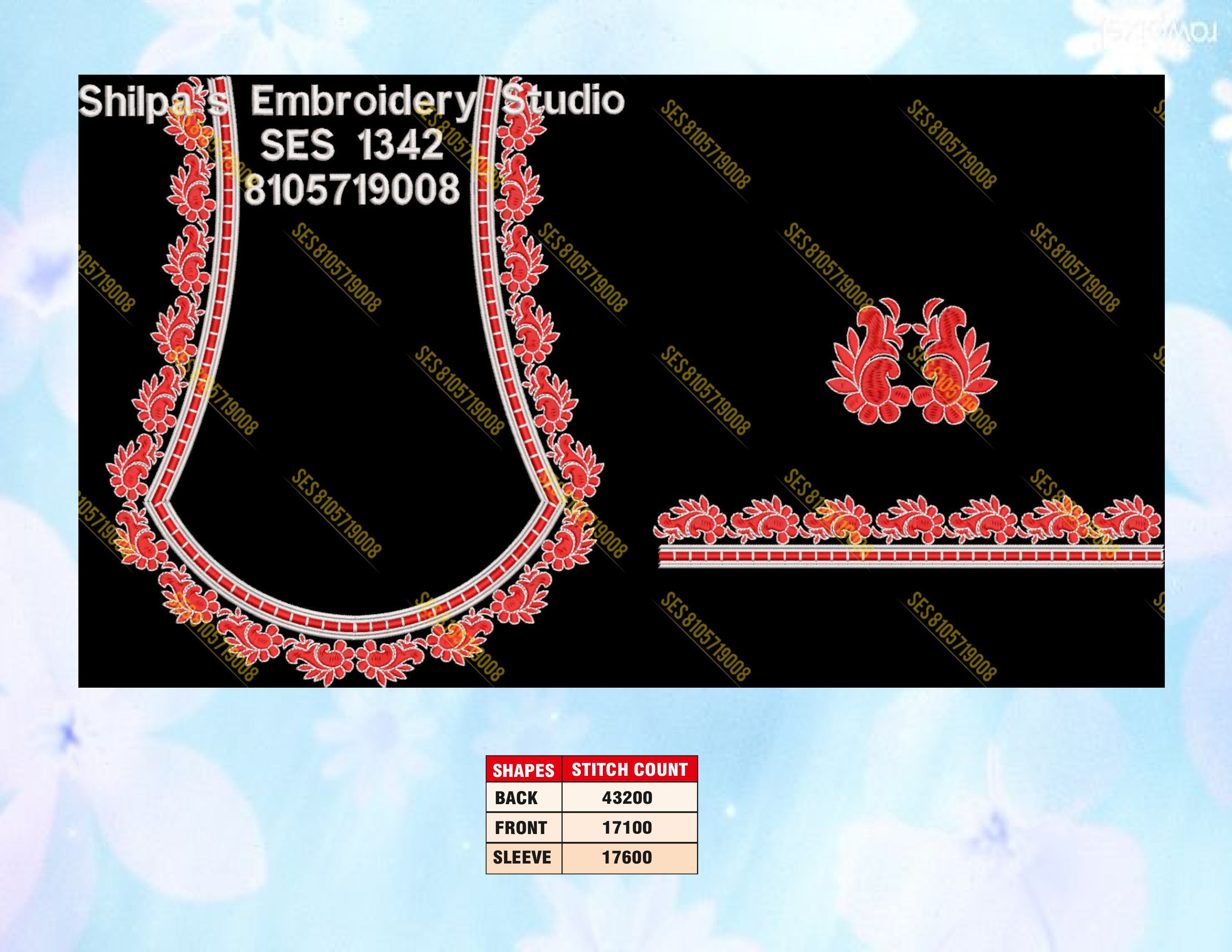 Embroidery Designs 1301-1400 Series