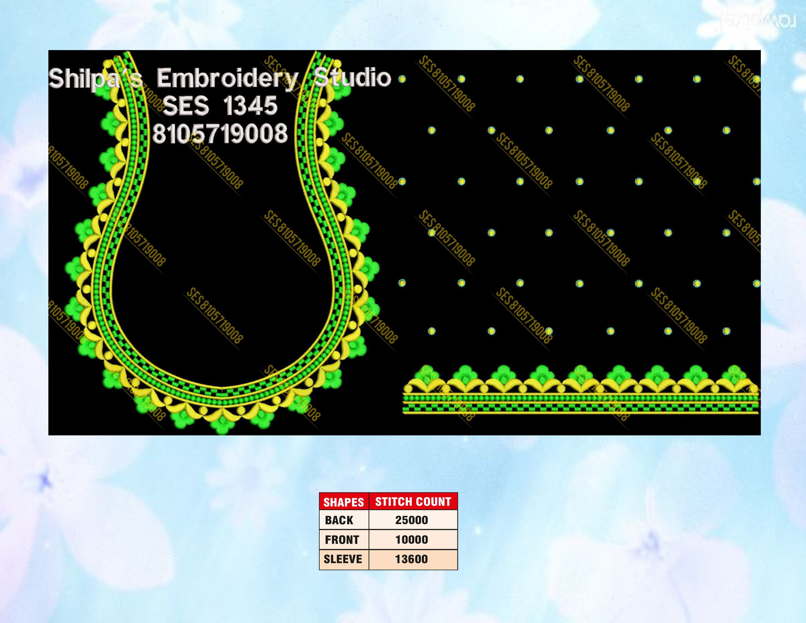 Embroidery Designs 1301-1400 Series