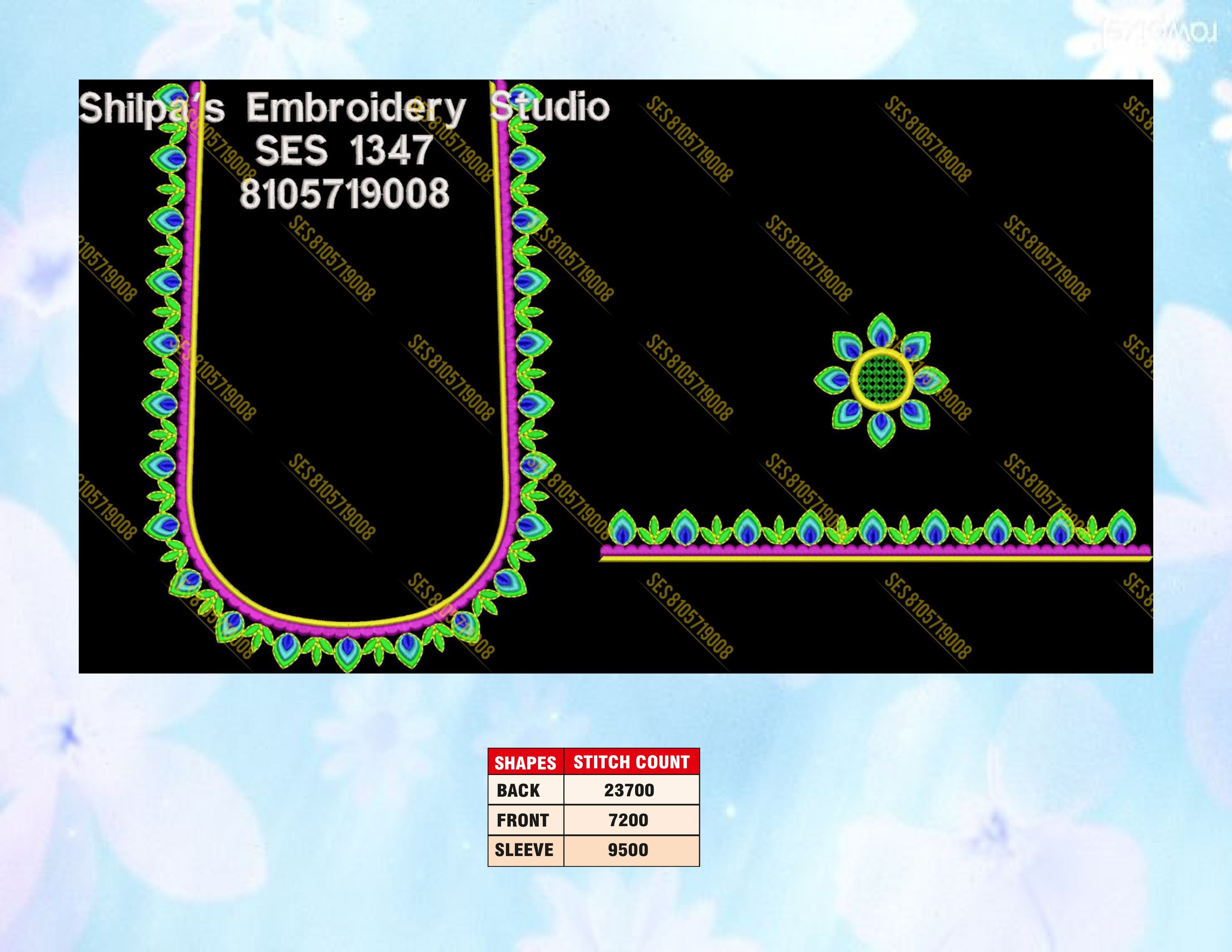 Embroidery Designs 1301-1400 Series