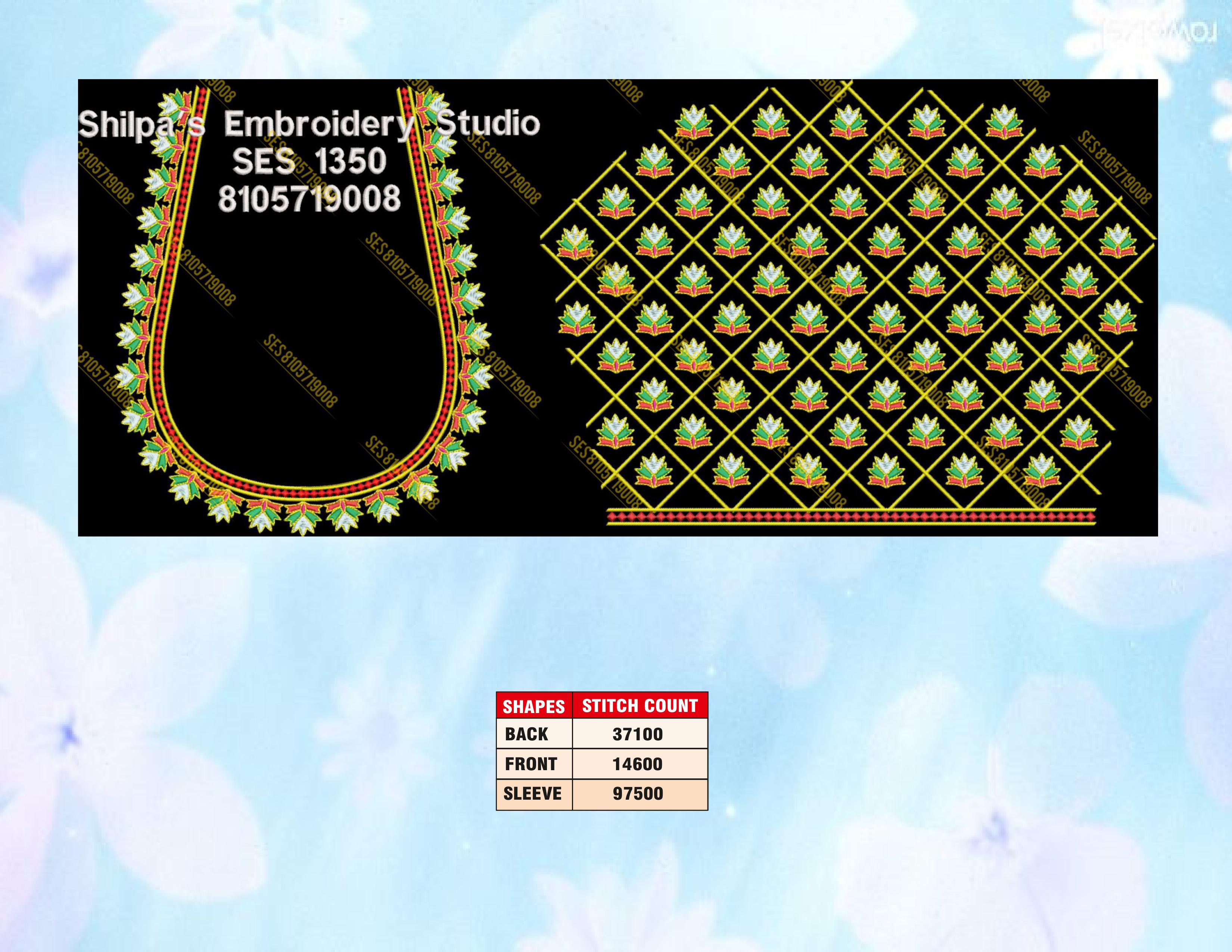 Embroidery Designs 1301-1400 Series