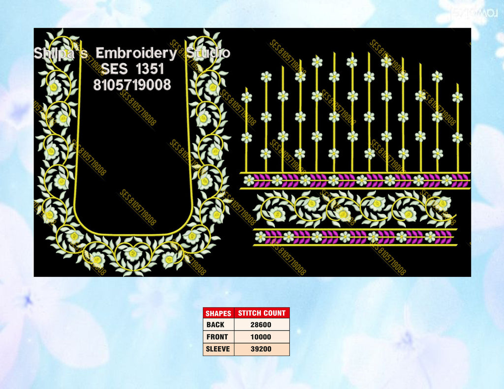 Embroidery Designs 1301-1400 Series