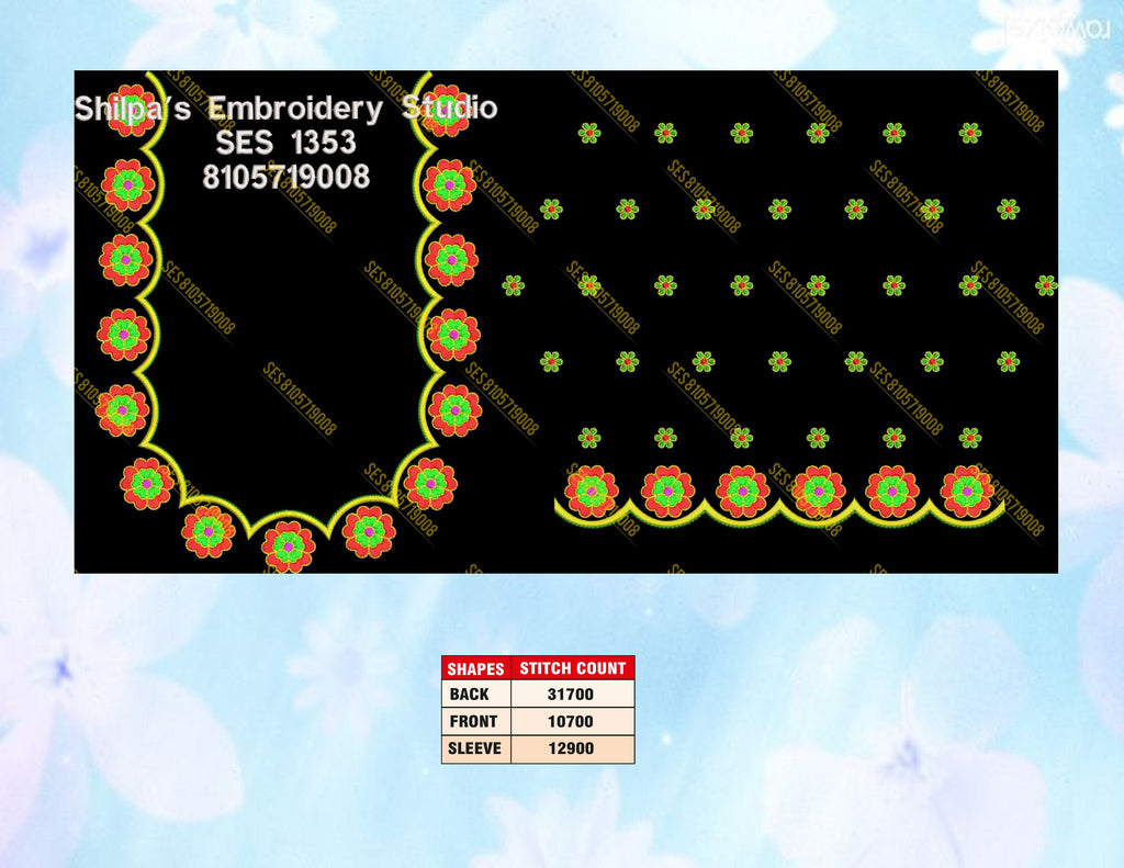 Embroidery Designs 1301-1400 Series