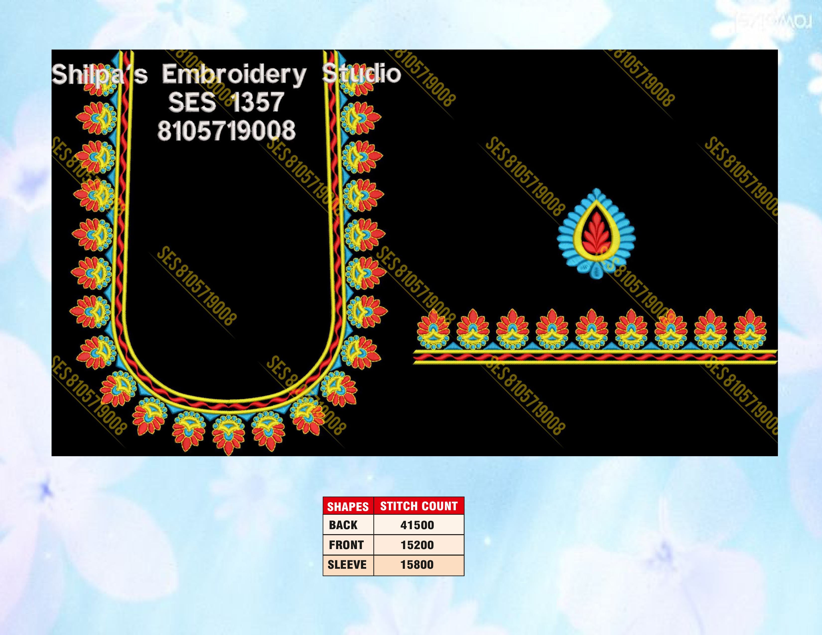 Embroidery Designs 1301-1400 Series