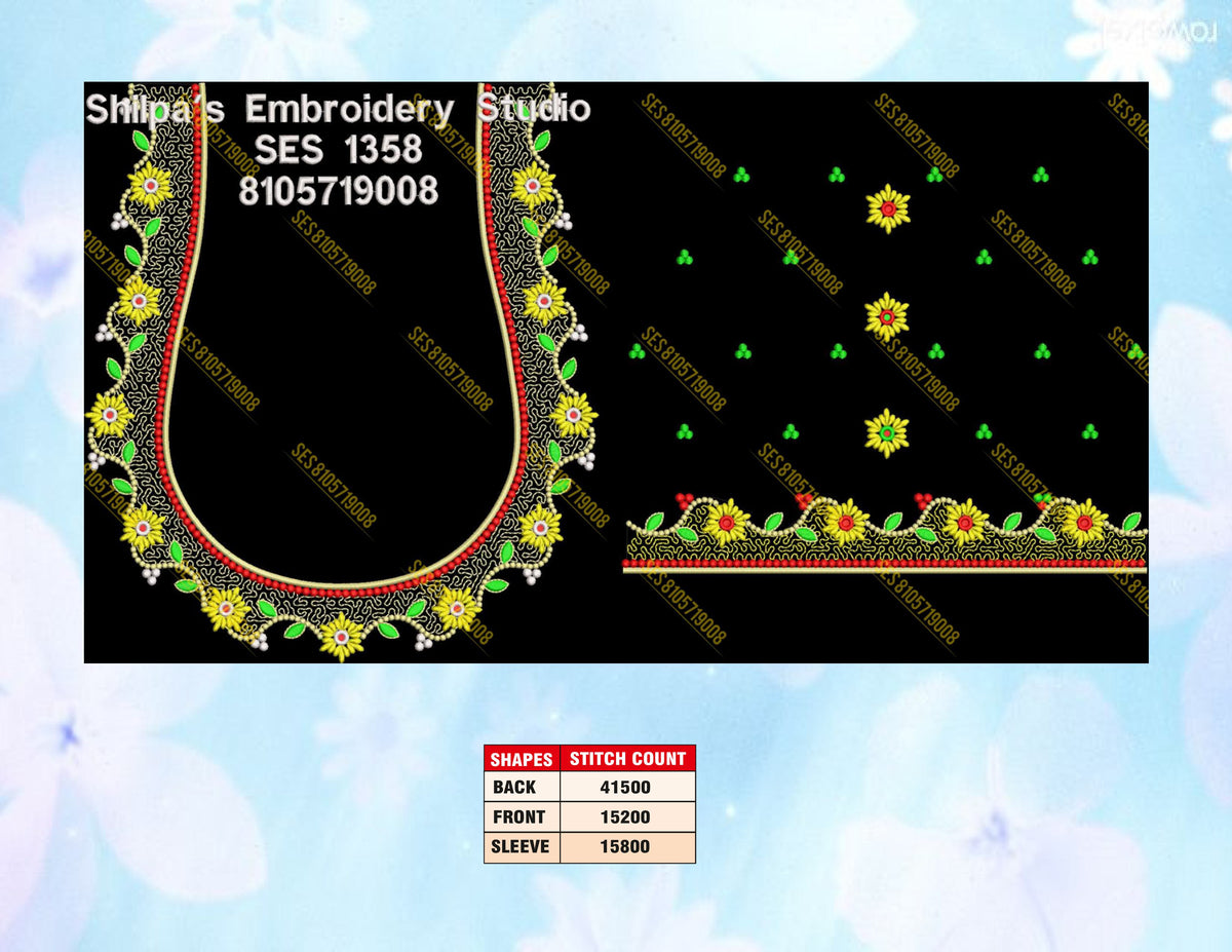 Embroidery Designs 1301-1400 Series