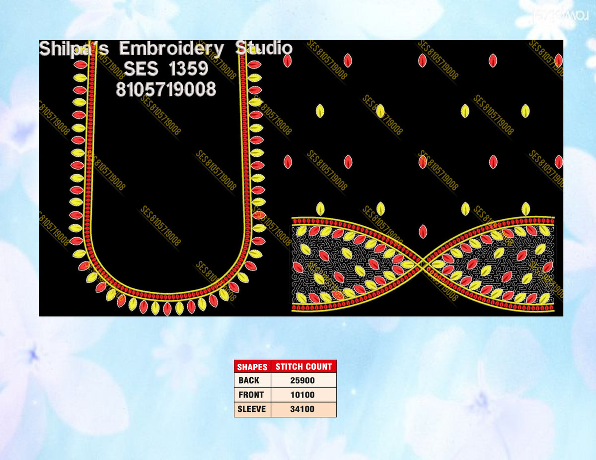 Embroidery Designs 1301-1400 Series