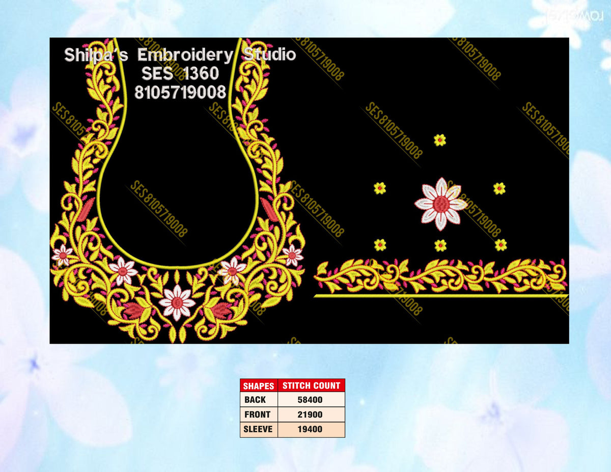 Embroidery Designs 1301-1400 Series