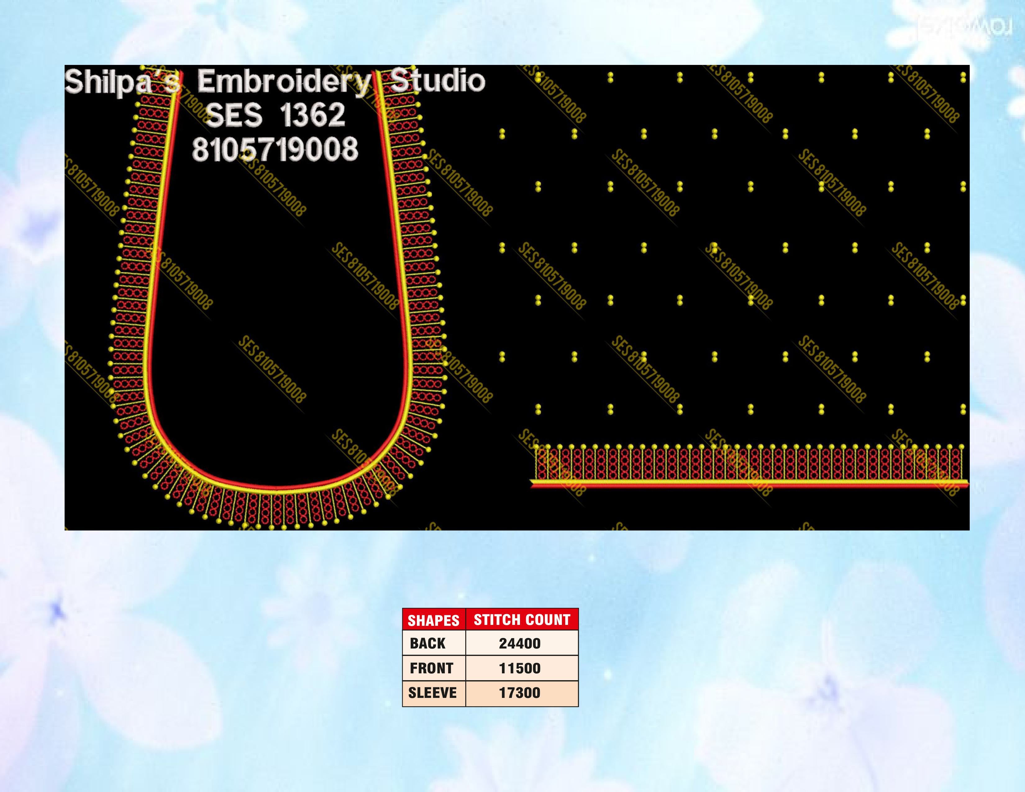 Embroidery Designs 1301-1400 Series