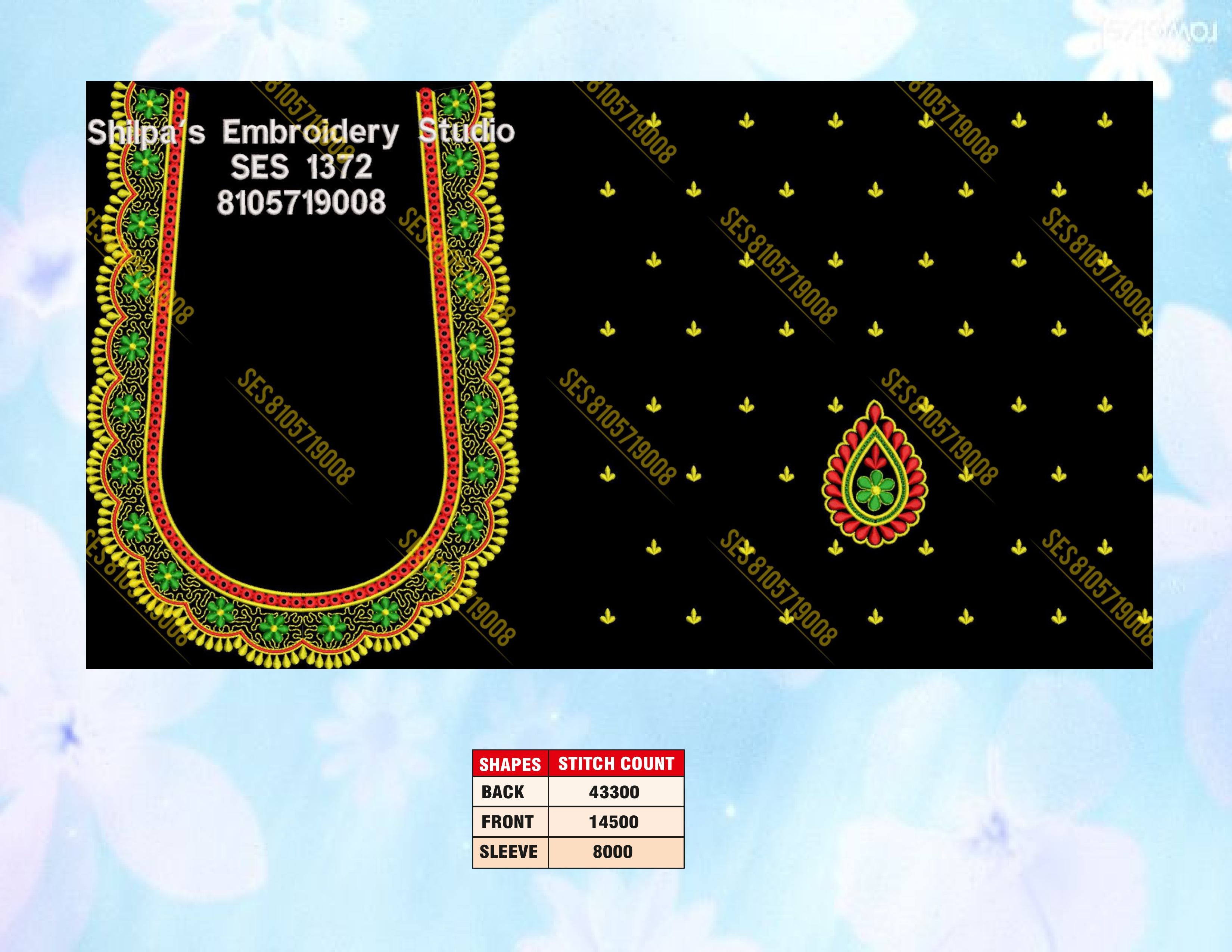 Embroidery Designs 1301-1400 Series