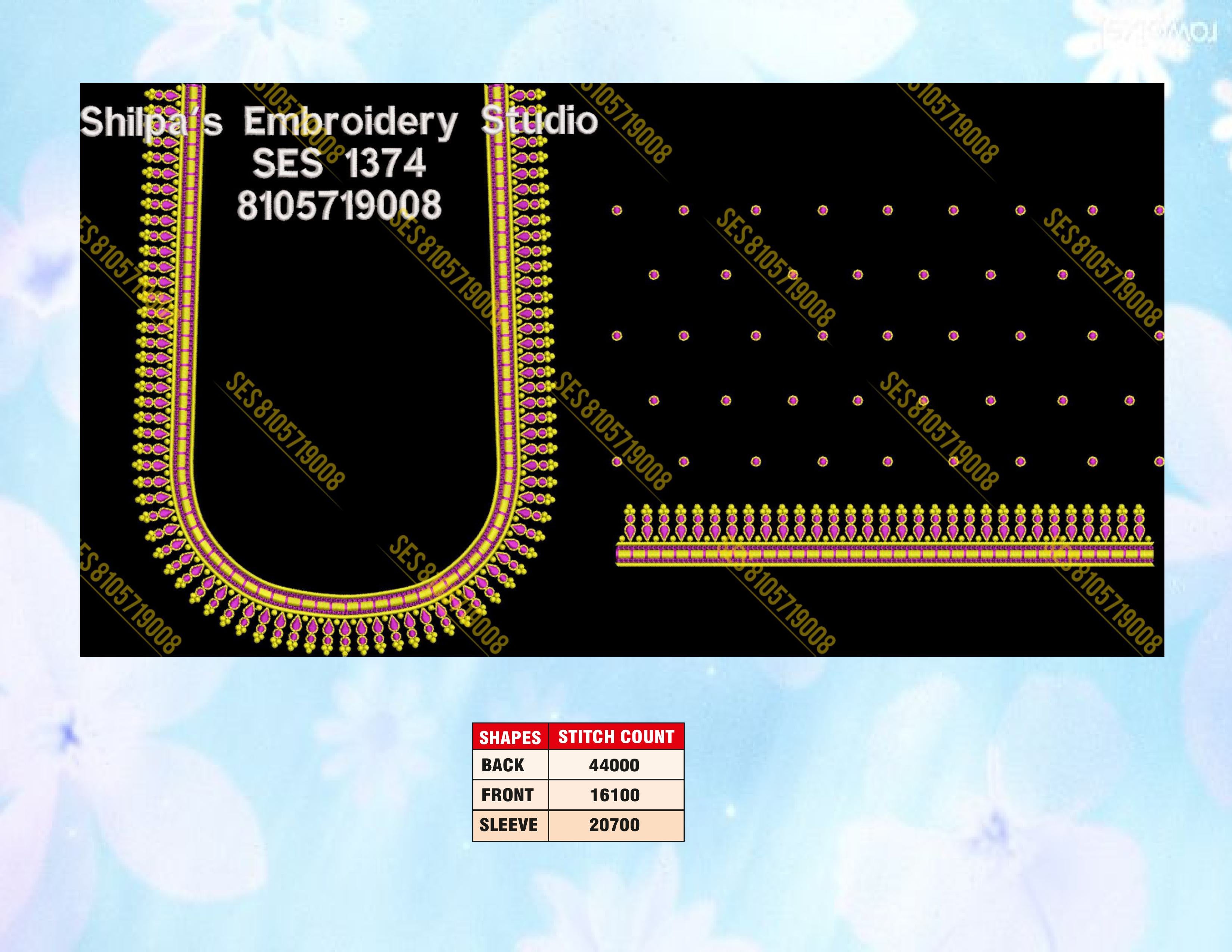 Embroidery Designs 1301-1400 Series