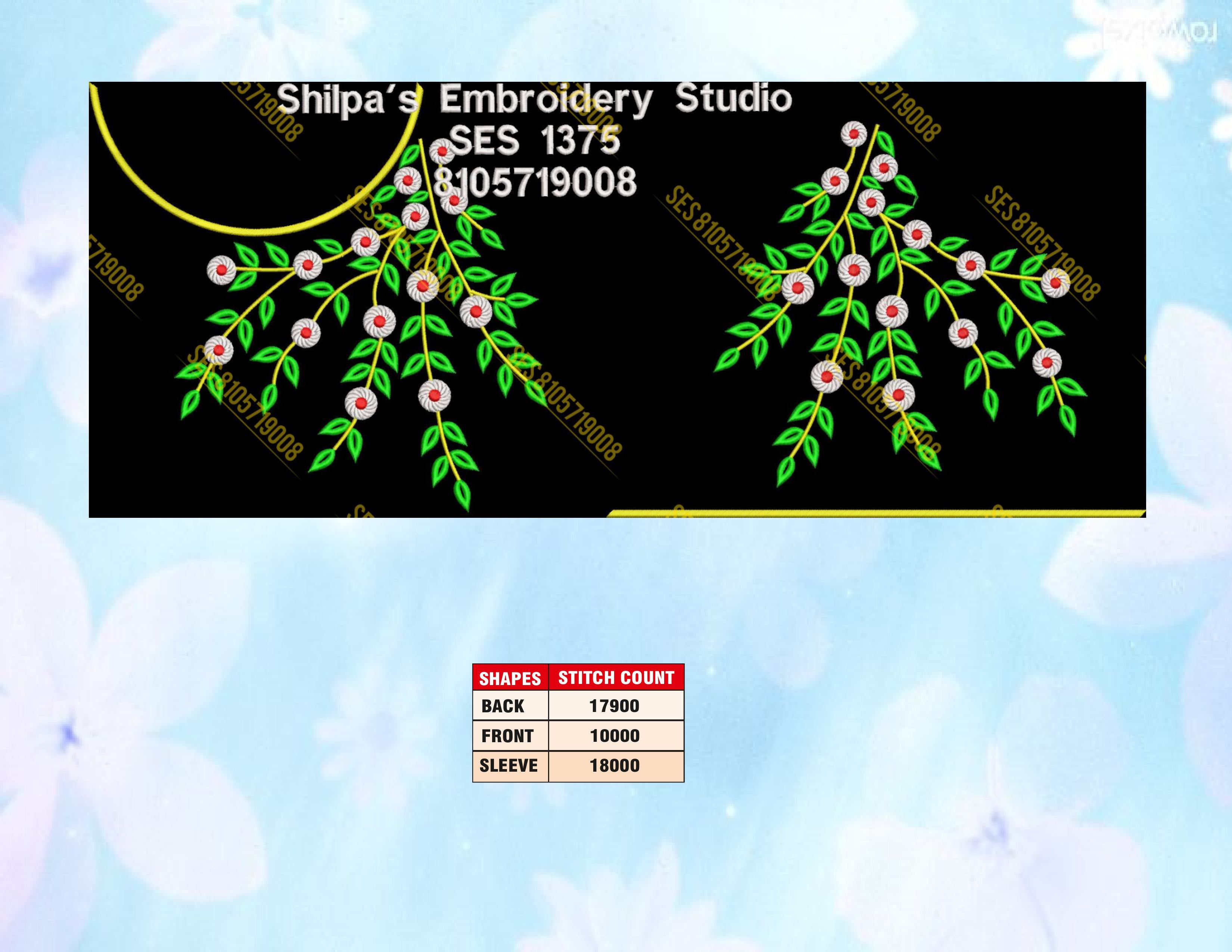 Embroidery Designs 1301-1400 Series