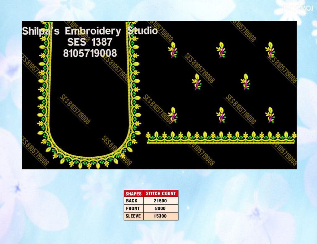 Embroidery Designs 1301-1400 Series