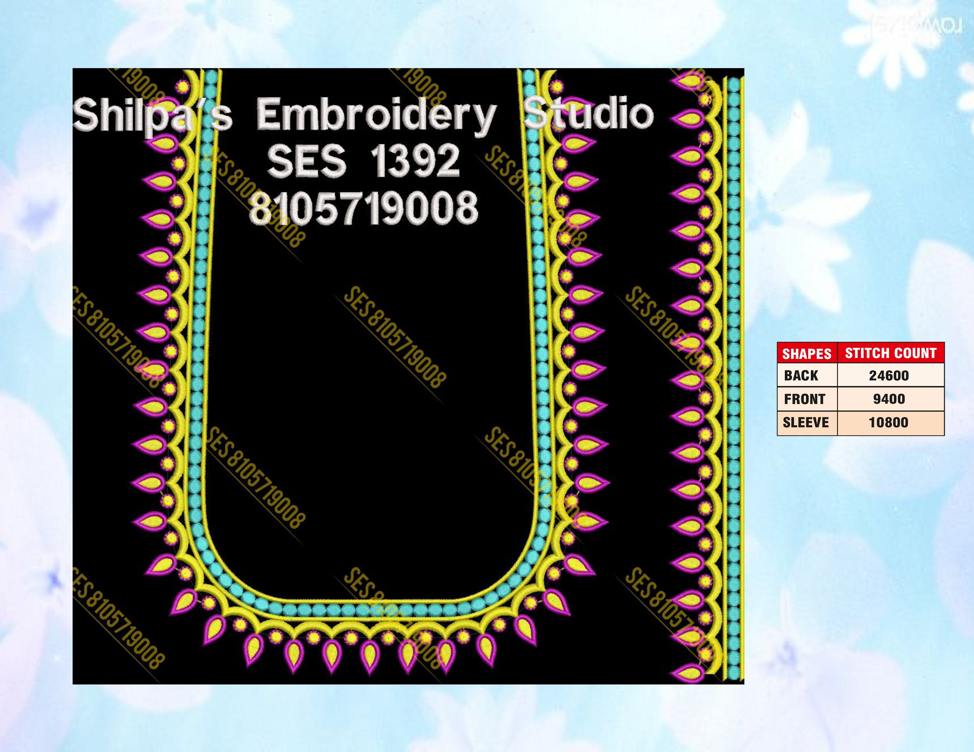 Embroidery Designs 1301-1400 Series