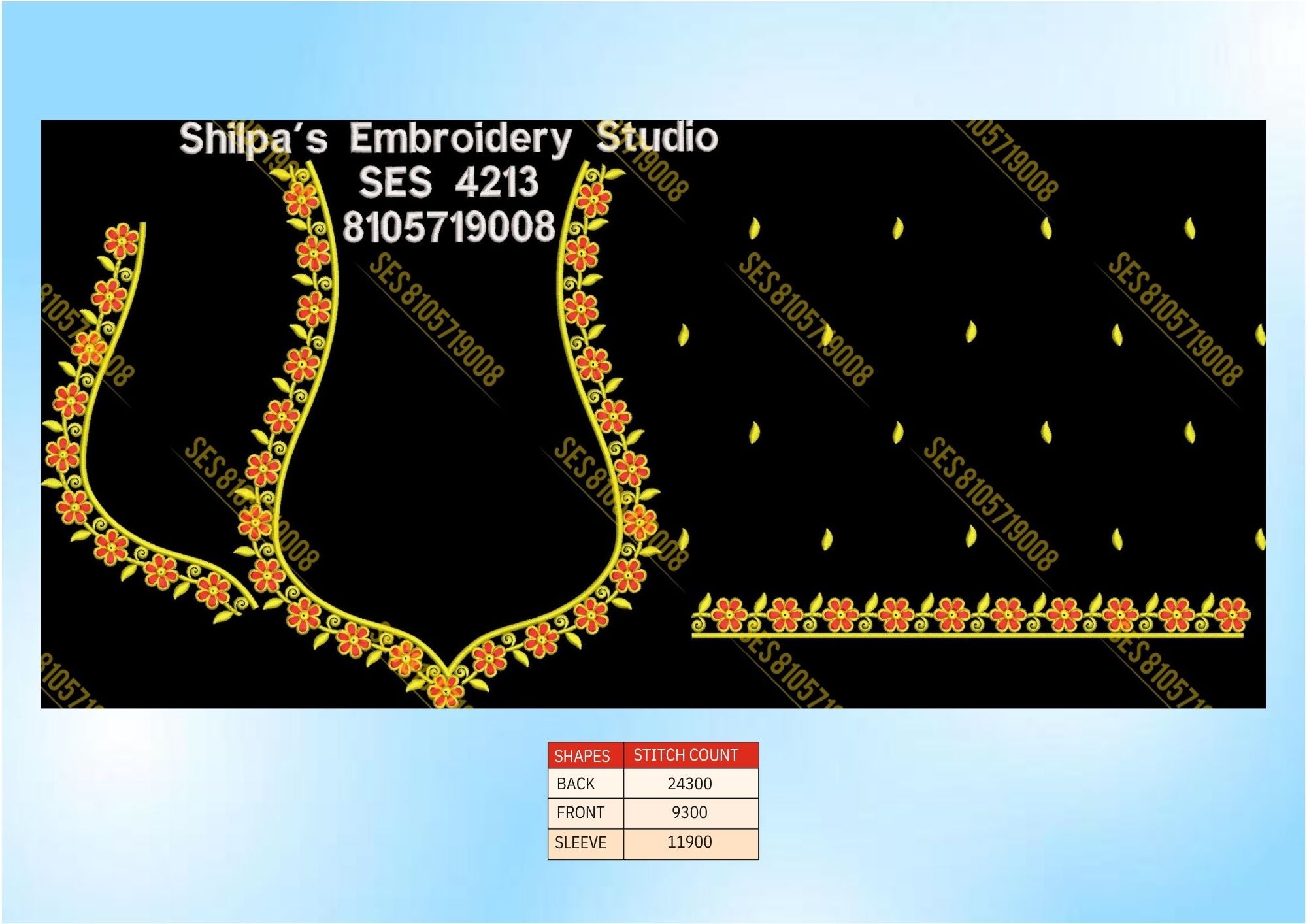 Embroidery Designs 4201-4300 Series