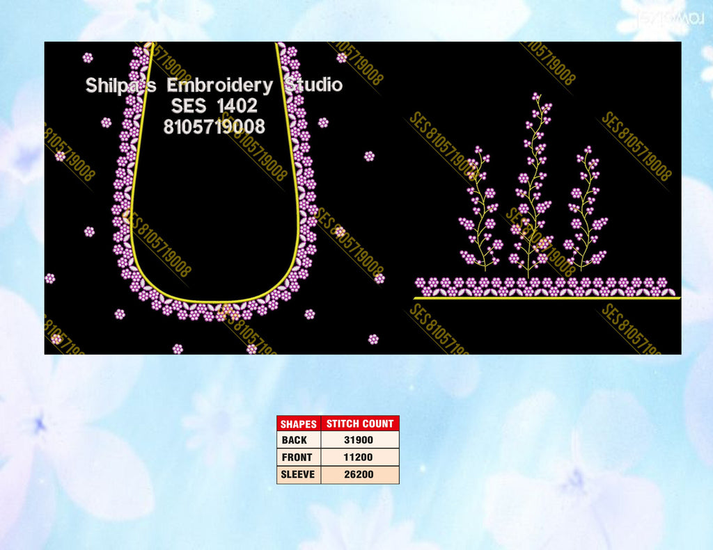 Embroidery Designs 1401-1500 Series