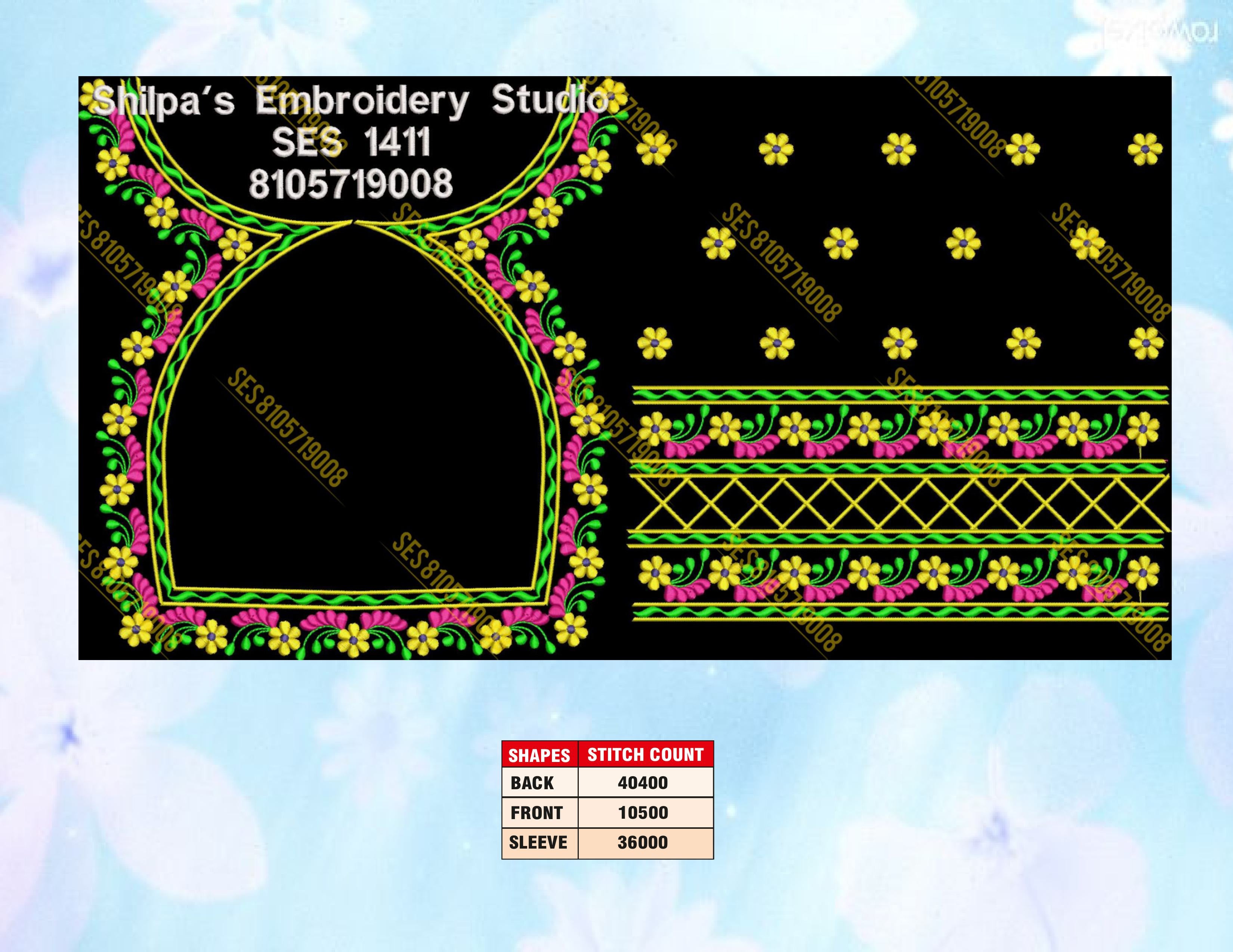 Embroidery Designs 1401-1500 Series