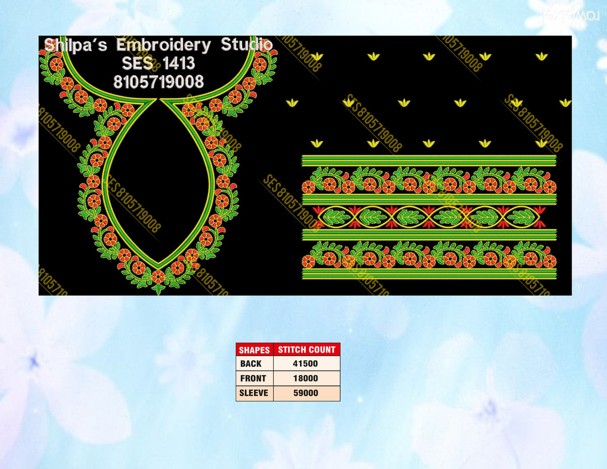 Embroidery Designs 1401-1500 Series