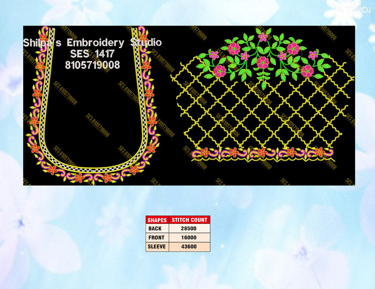 Embroidery Designs 1401-1500 Series
