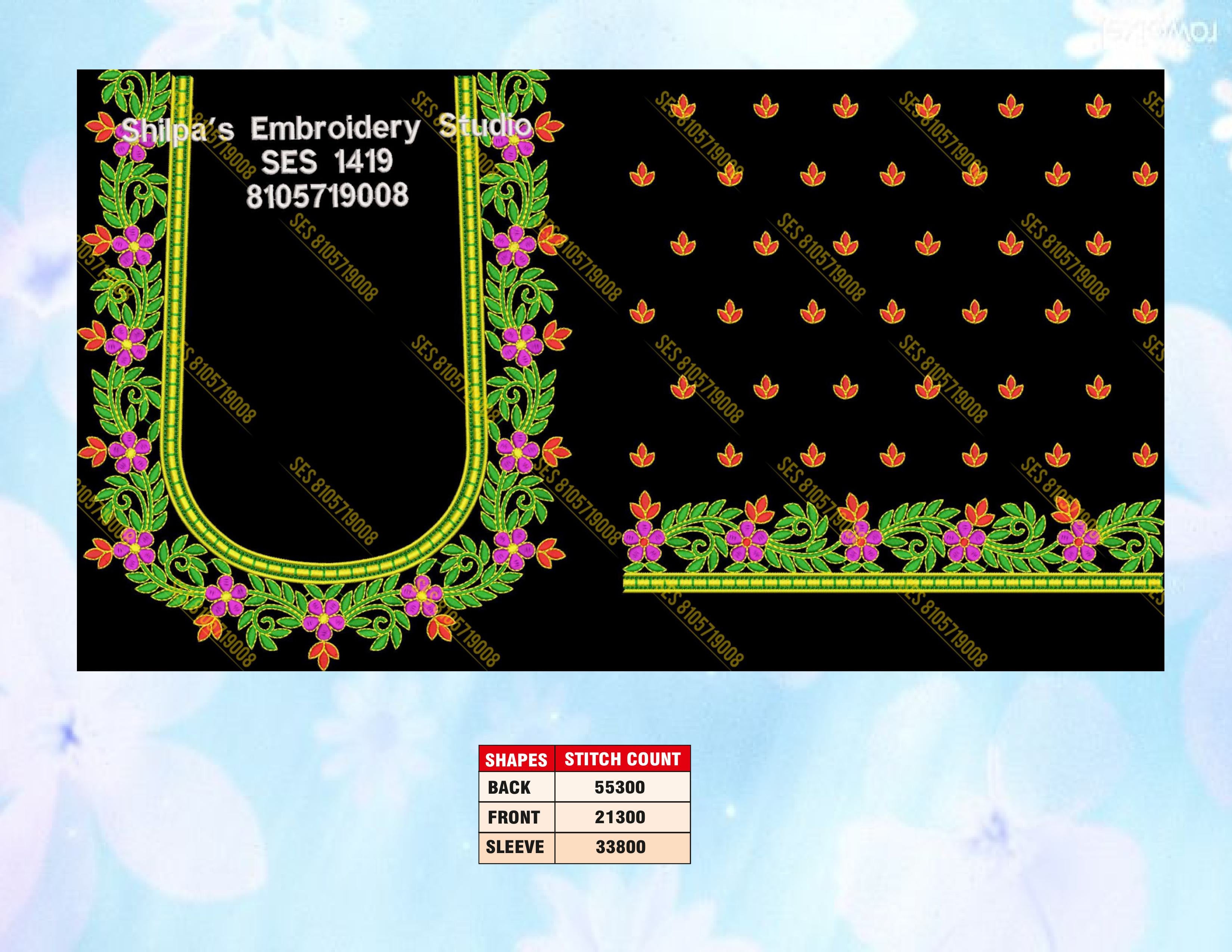 Embroidery Designs 1401-1500 Series